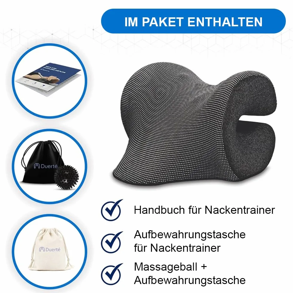 magnetyczny ściągacz na szyję - urządzenie do masażu szyi, poduszka do masażu Shiatsu, poduszka do masażu - poduszka na kark - INCL. Masaż, piłka do masażu, e-book – walentynkowy prezent dla