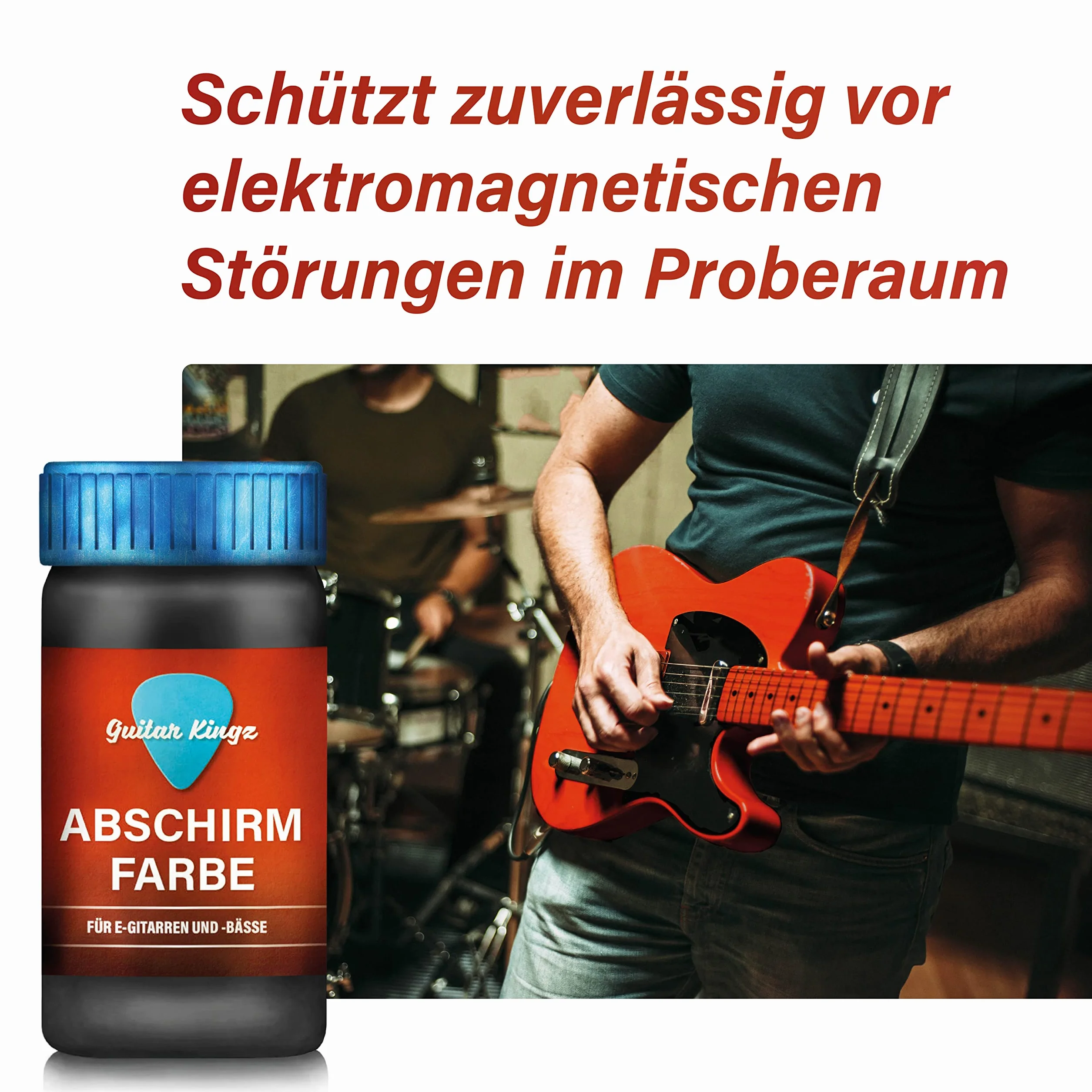 Farba ekranująca Guitar Kingz 100ml I Efektywna osłona przed wpływami elektromagnetycznymi I Wysoka przyczepność i twardość I Ekranowanie przewodzące I Lakier ekranujący I Lakier EMV I Farba