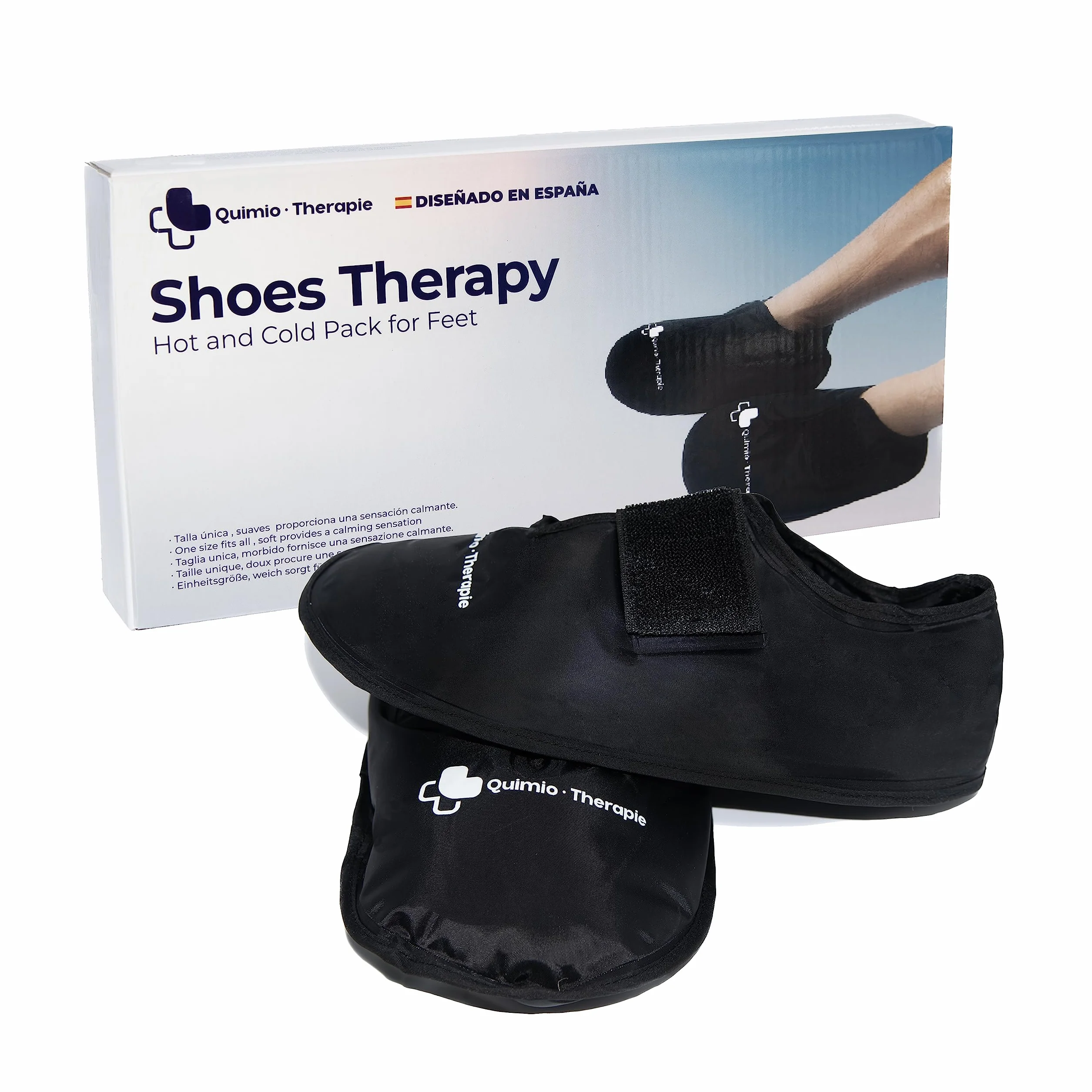 CHIMIO-THERAPIE Zestaw komfortowy do zabiegów chemioterapii - zawiera zimne żelowe rękawiczki i buty oraz izotermiczną torbę do zabrania do szpitala, czarny
