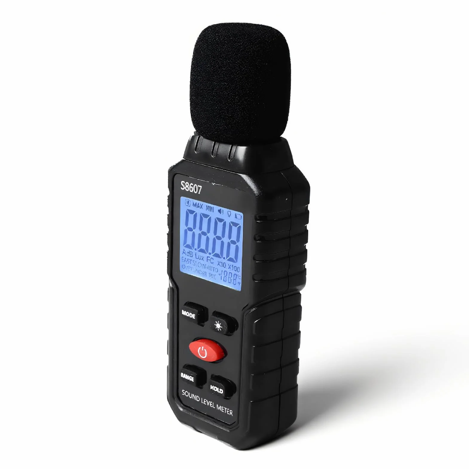 Miernik Decybeli Miernik Poziomu Dźwięku z Wyświetlaczem LCD, 30 do 130 DB Urządzenie do Pomiaru Hałasu Audio Cyfrowy Miernik Poziomu Dźwięku 31,5 Hz-8 KHz Miernik Hałasu w