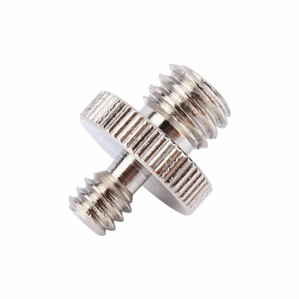 Yosoo 5 szt. 1/4" na 3/8" cala stal chromowana podwójny gwint zewnętrzny adapter do statywu aparatu/statywu jednonożnego i płytki szybkiej wymiany itd. gwint