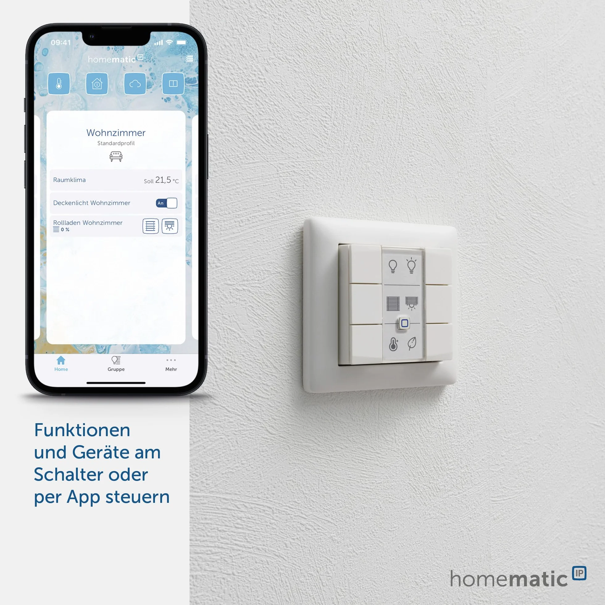 Przełącznik ścienny Homematic IP - 6-krotny, 142308A0B
