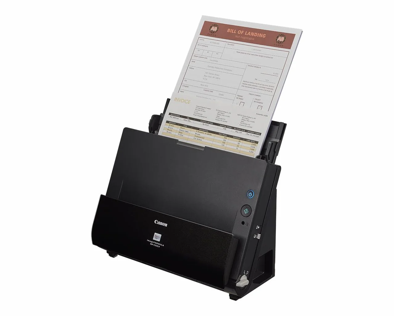 Canon imageFORMULA DR-C225 II skaner dokumentów duplex podajnik kolor 600 dpi 25 stron/min PDF OCR kompaktowy czarny