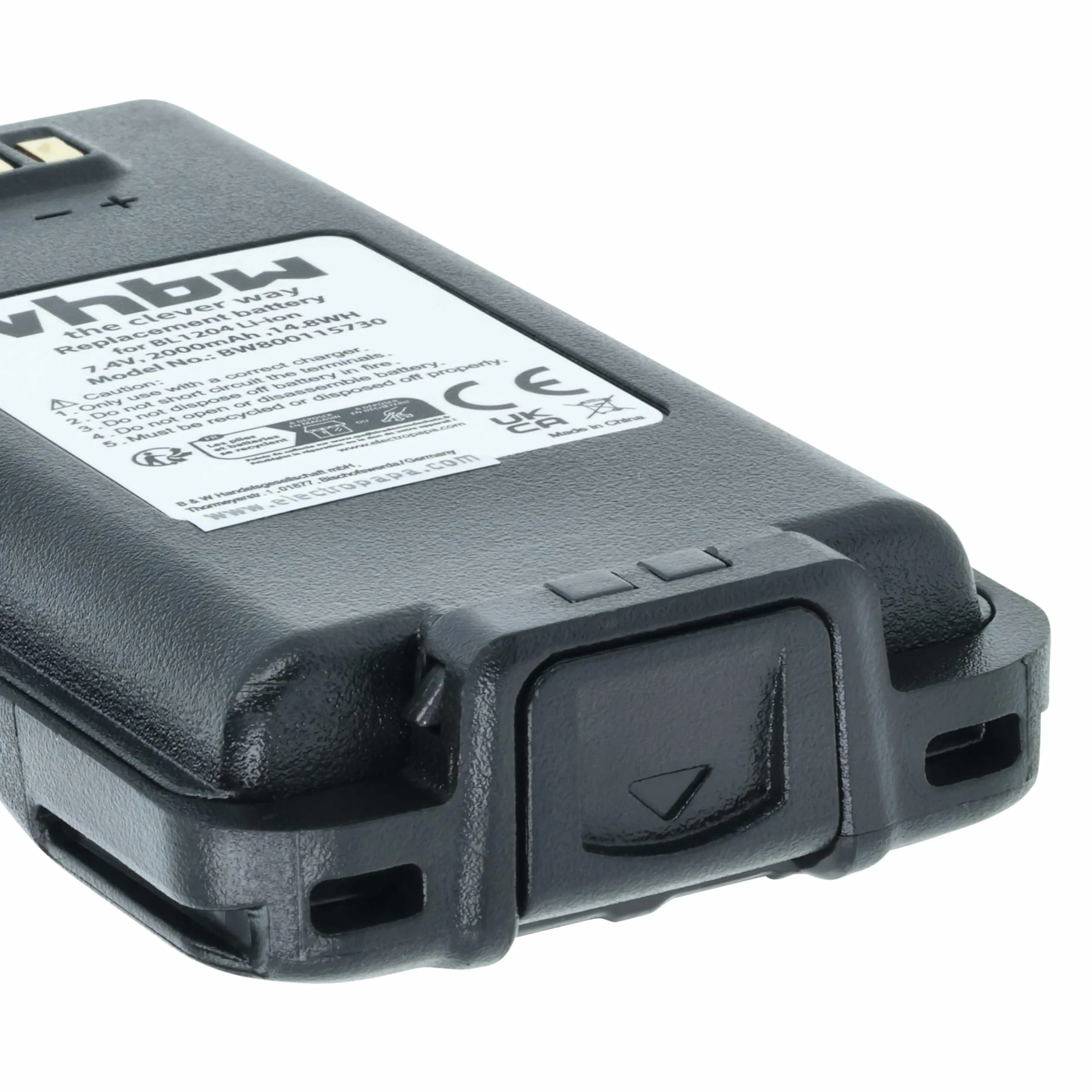 vhbw akumulator litowo-jonowy 2000 mAh (7,4 V) pasuje do radiotelefonu, Walkie Talkie HYT/Hytera TC-610, TC-610P, TC-610S, TC-618, TC-620, TC-626