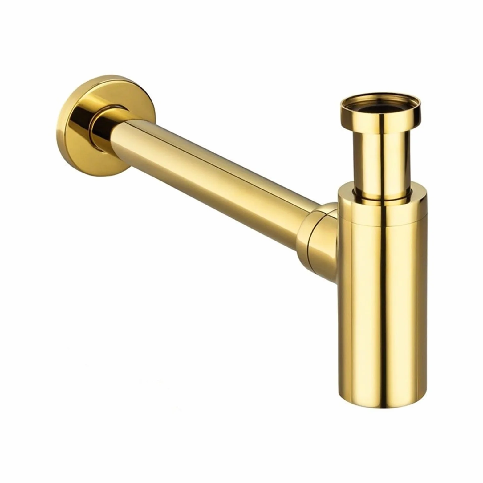 RAHBI Luksusowy matowy czarny mosiądz Euro Umywalka Butelka Hydraulika Rura do mycia Łazienka Syfon Syfon w nowoczesnym stylu leisurely (Color : Polish Brozne)