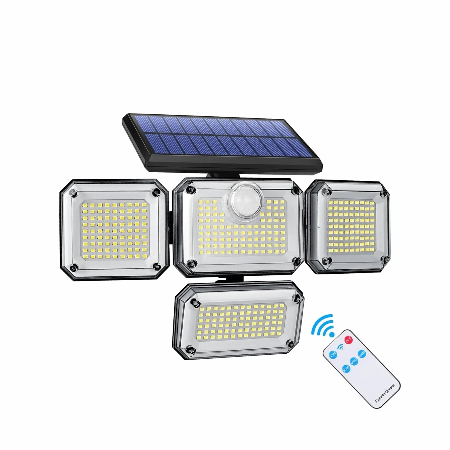 Lampa solarna zewnętrzna, Wodoodporna lampa zewnętrzna zasilana energią słoneczną, czujnik ruchu, 2000 LM, 333 LED, lampa uliczna, kinkiet, reflektory do dekoracji ogrodu(333LED integrated)