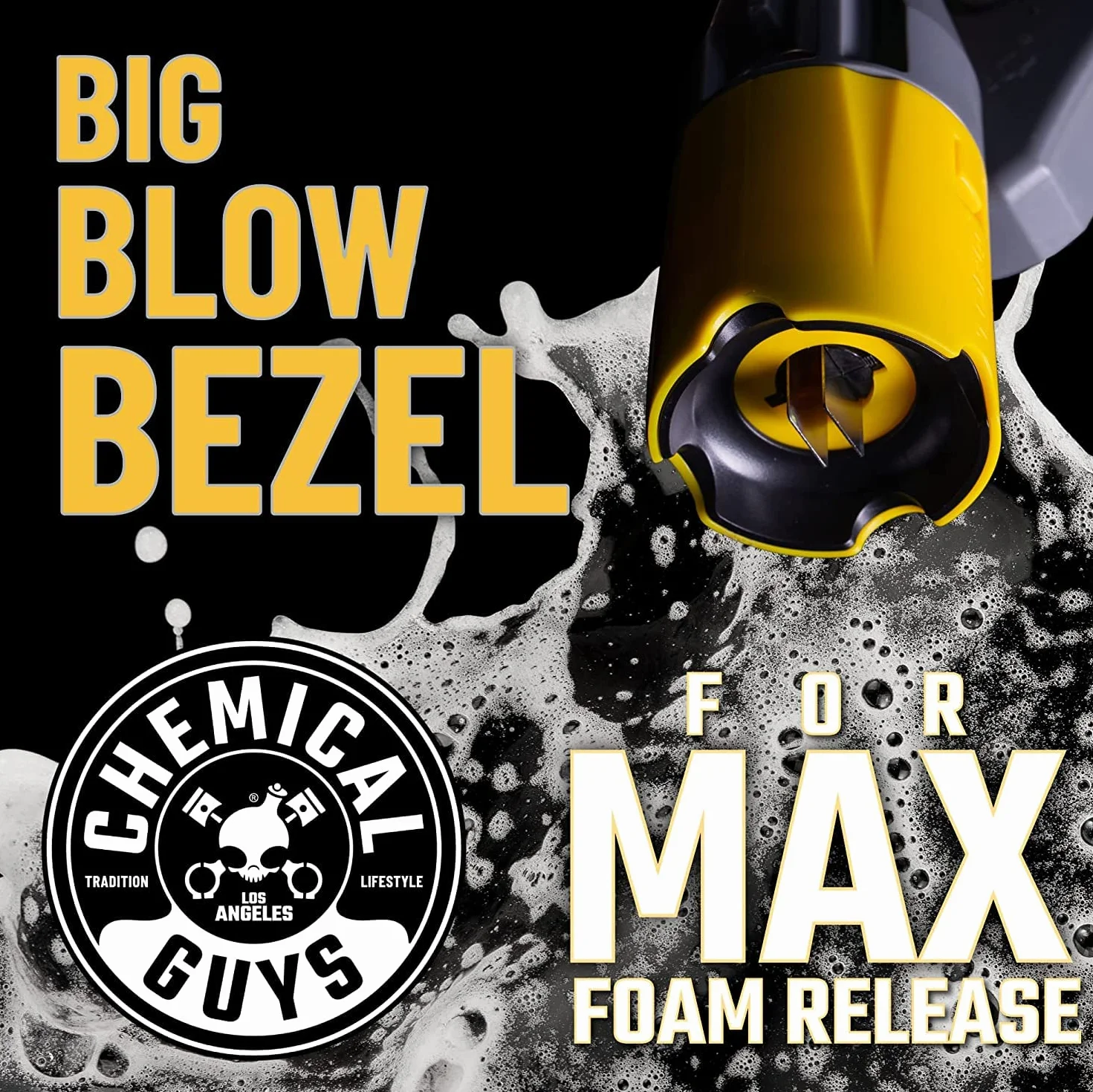 Chemical Guys EQP324 Big Mouth Max Release Foam Cannon (pistolet piankowy do mycia samochodu, mycia w domu i mycia łodzi, które łączy się z myjką ciśnieniową) butelka 970 ml