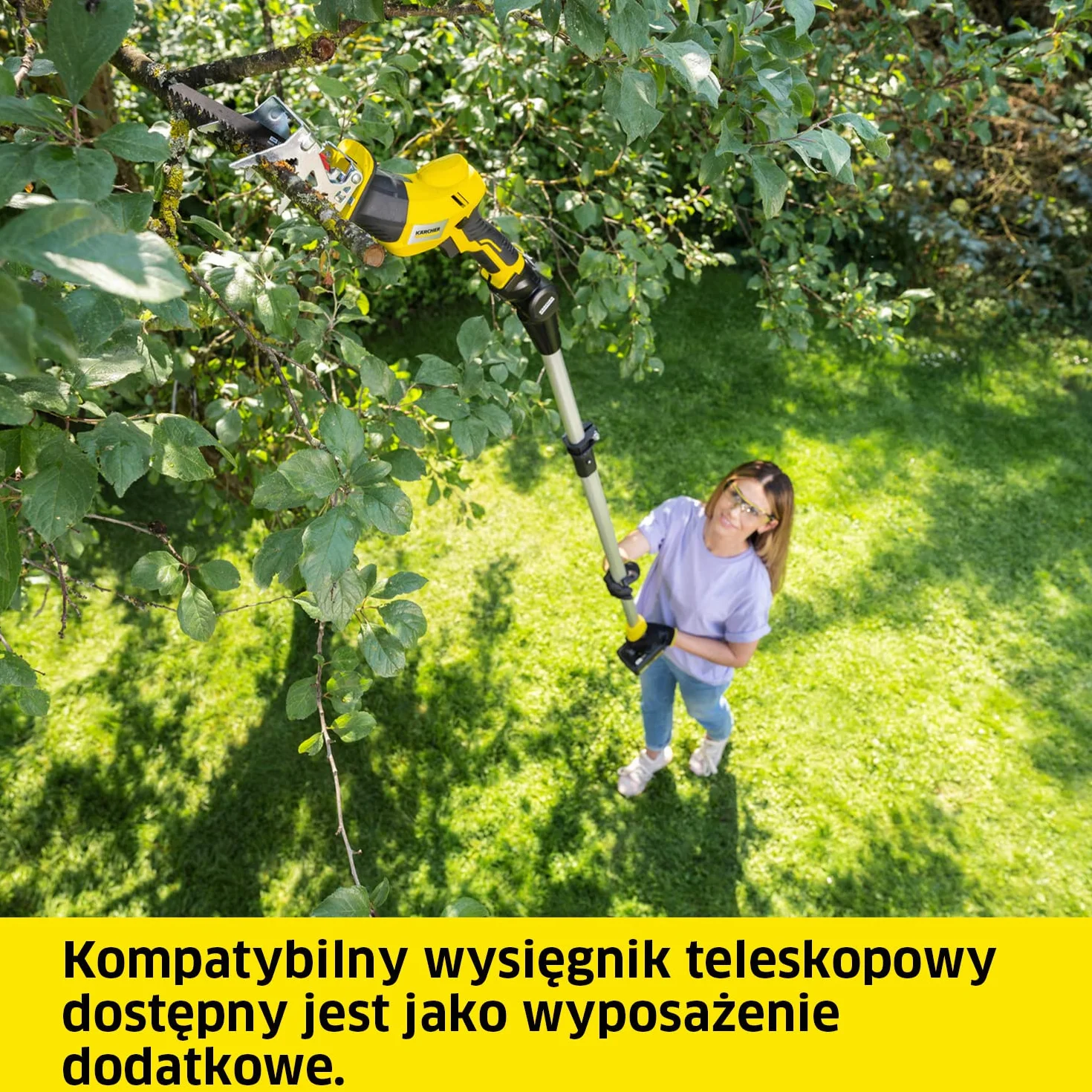 Kärcher Pilarka akumulatorowa 18 V PGS 4-18, do gałęzi 8 cm, odłączany uchwyt, 120 cięć na ładowaniu