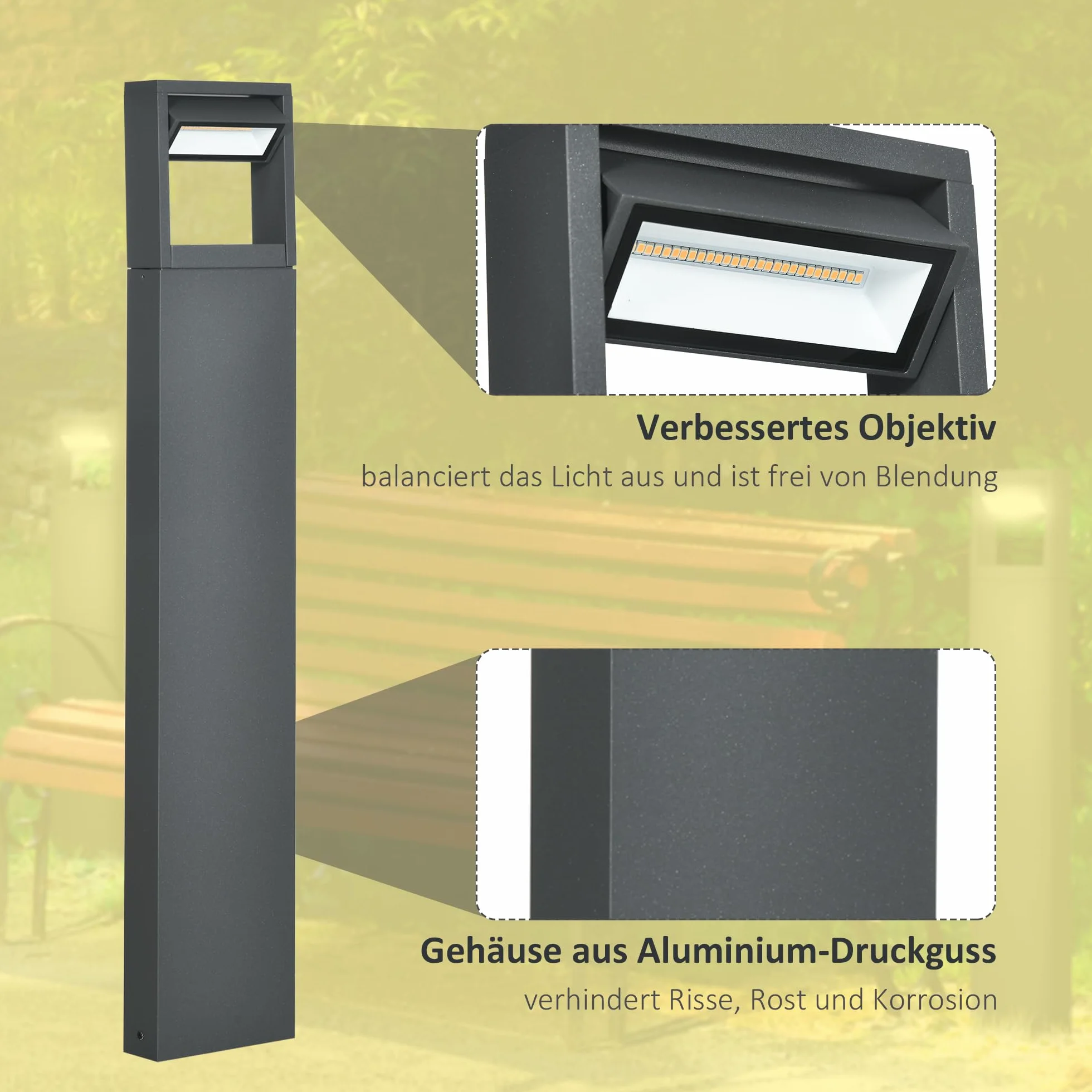 Lampa ogrodowa LED IP65 wodoodporna regulowana na szlak