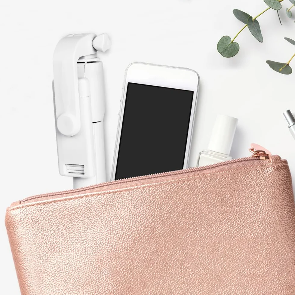 flintronic Statyw do selfie, stabilny statyw z bezprzewodowym pilotem Bluetooth, 67 cm wysuwany przenośny aluminiowy kij do selfie kompatybilny z iOS i Android, aparatami