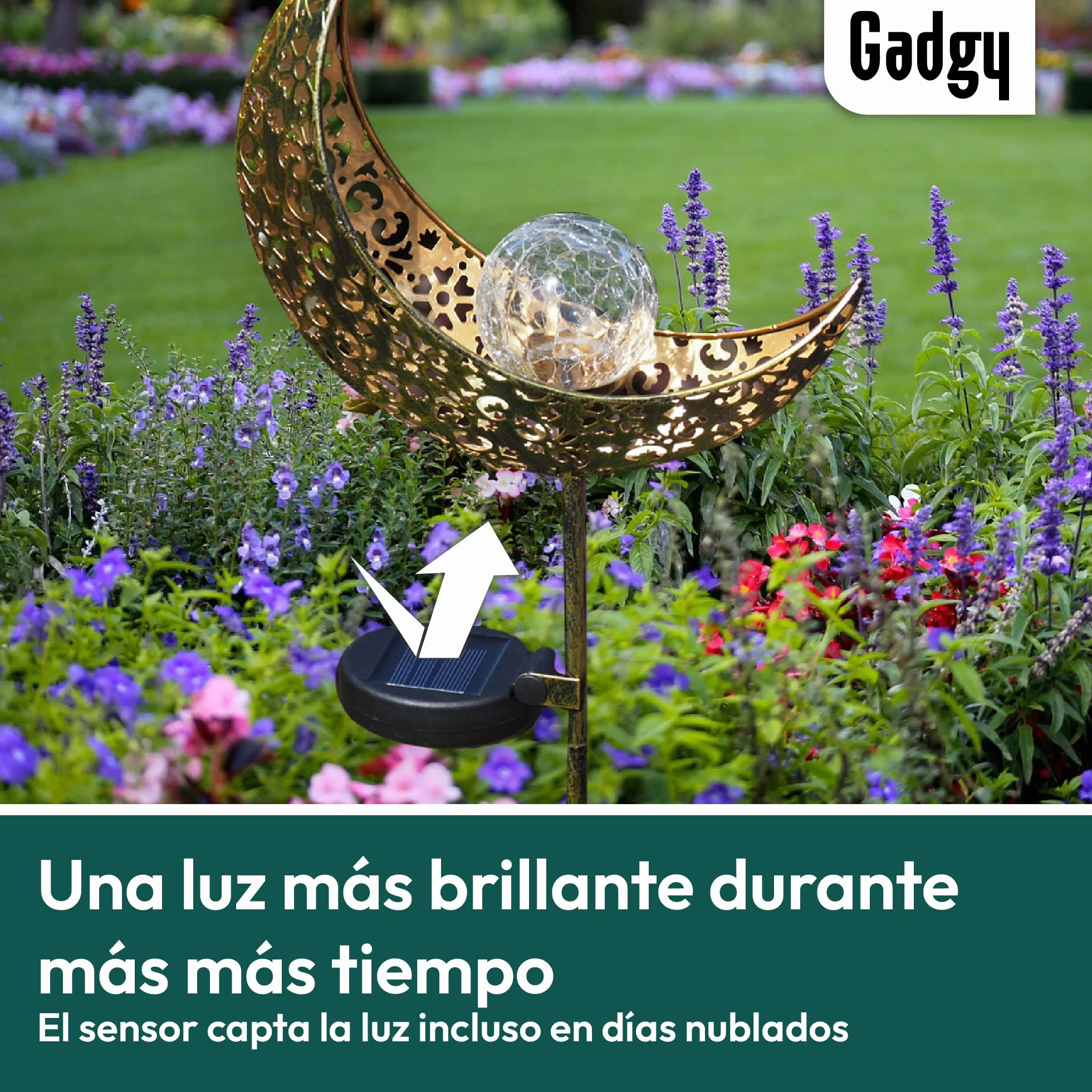 Gadgy Latarnie Ogrodowe Duże, Zestaw 2 Lamp Solarnych LED, Dekoracja Zewnętrzna do Ogrodu, Tarasu i Balkonu