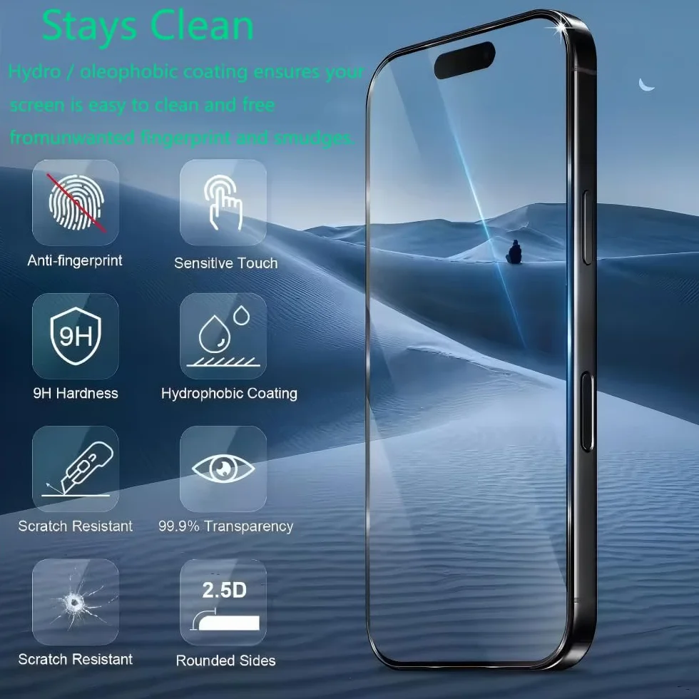 3 sztuki szkła hartowanego do iPhone 16, iPhone 15, iPhone 15 Pro, folia ochronna na ekran, bardzo mocna, odporna na zarysowania bez pęcherzyków twardość 9H szkło 6,1 cala, HD ultra przezroczyste
