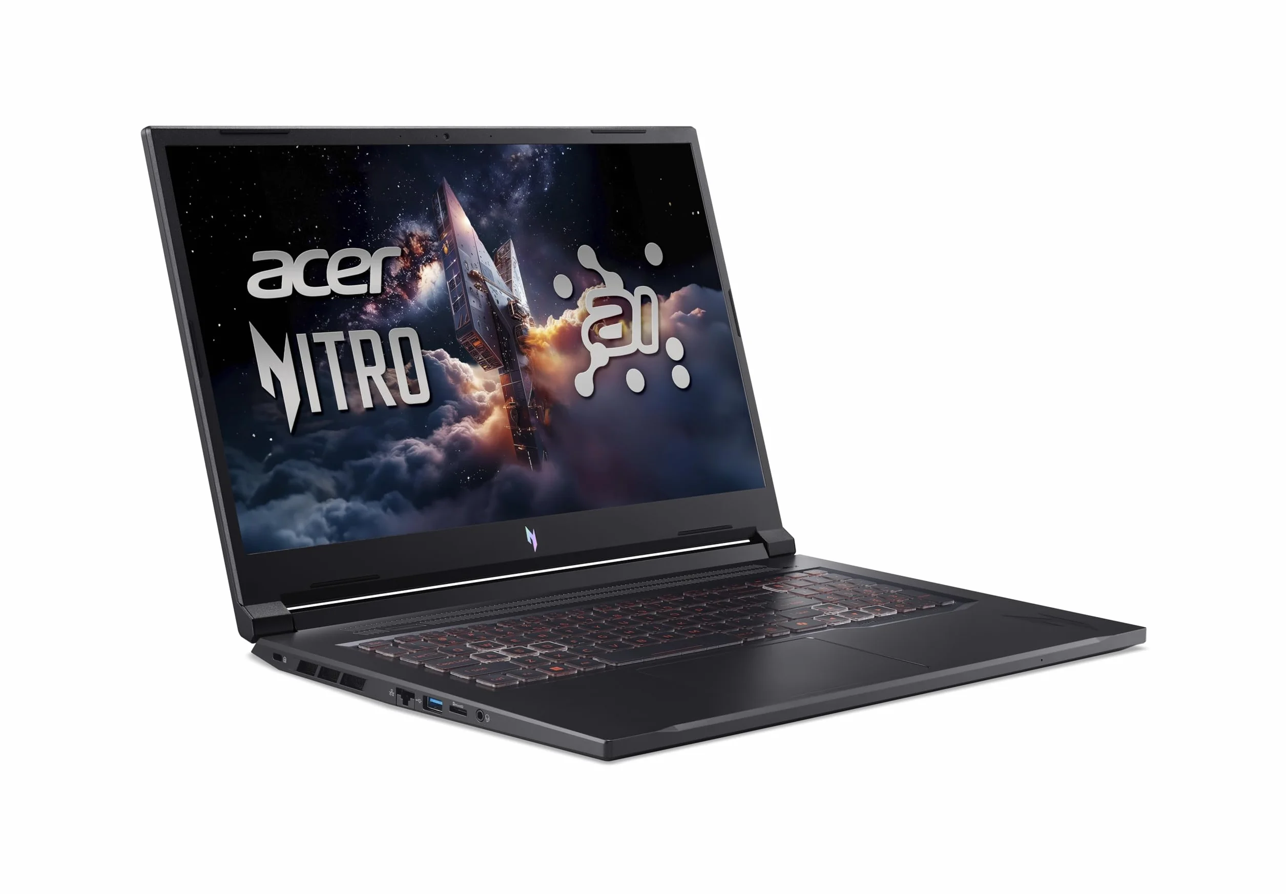 acer Nitro V 17 AI (ANV17-41-R0BS) laptop gamingowy, wyświetlacz 17" FHD IPS 144 Hz, AMD Ryzen 7 260, 16 GB RAM, 1 TB SSD, NVIDIA GeForce RTX 5060, Windows 11, klawiatura QWERTZ, czarny