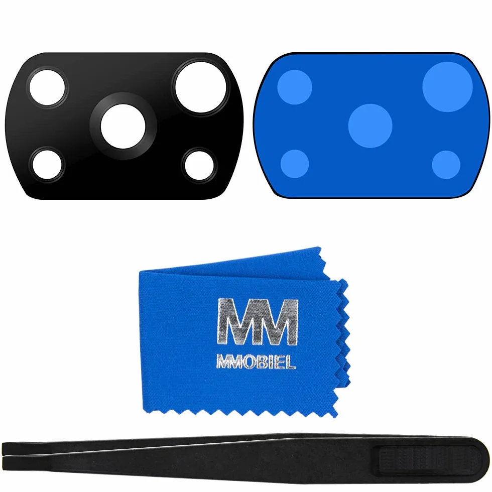 MMOBIEL BEAL Camera Glass Lens Replacement for Xiaomi Poco X3 6.67" Back Rear Camera Panel with Adhesive, Tweezers & Cloth