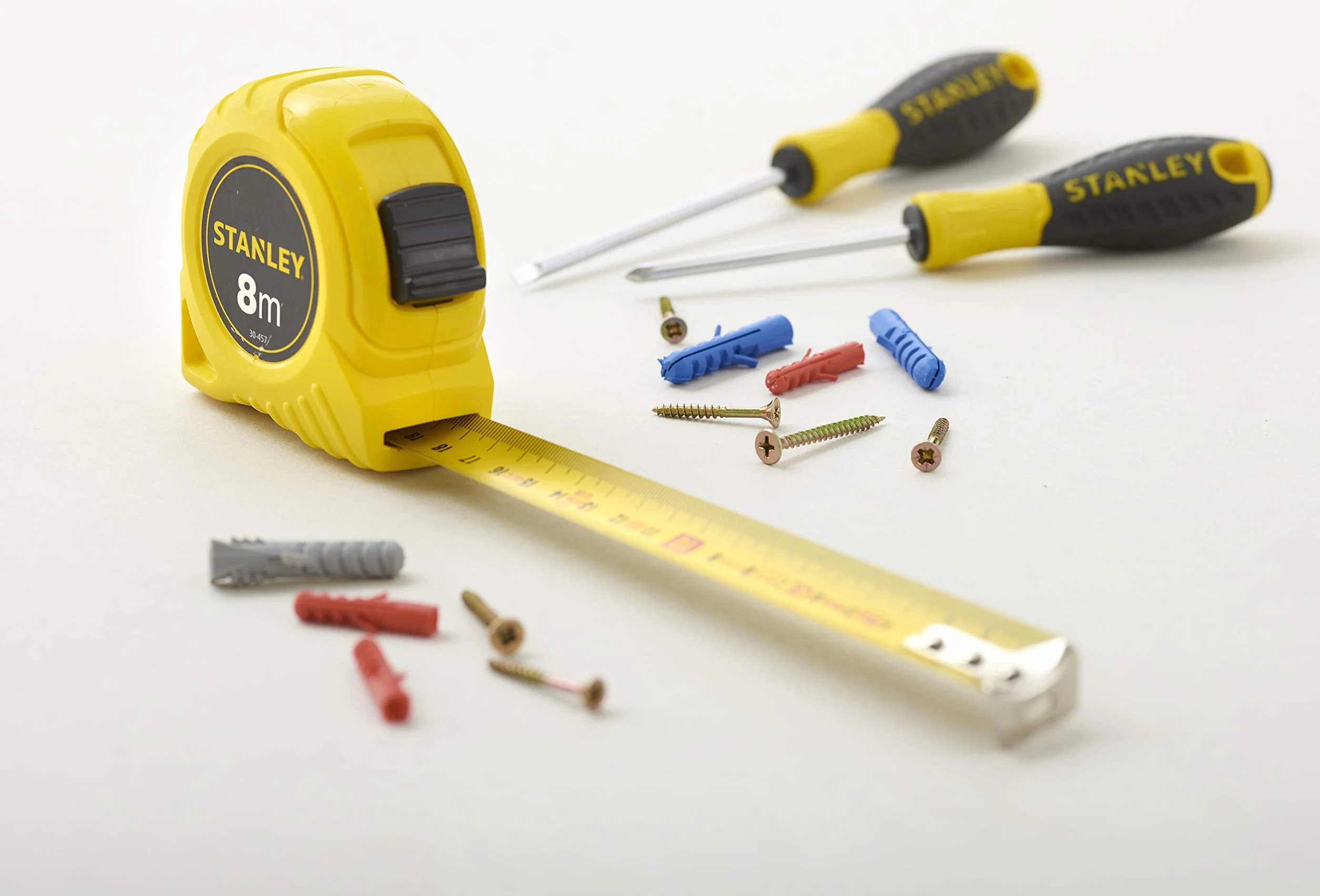 Stanley Basic Taśma Miernicza, Czarny/Żółty, 8 m