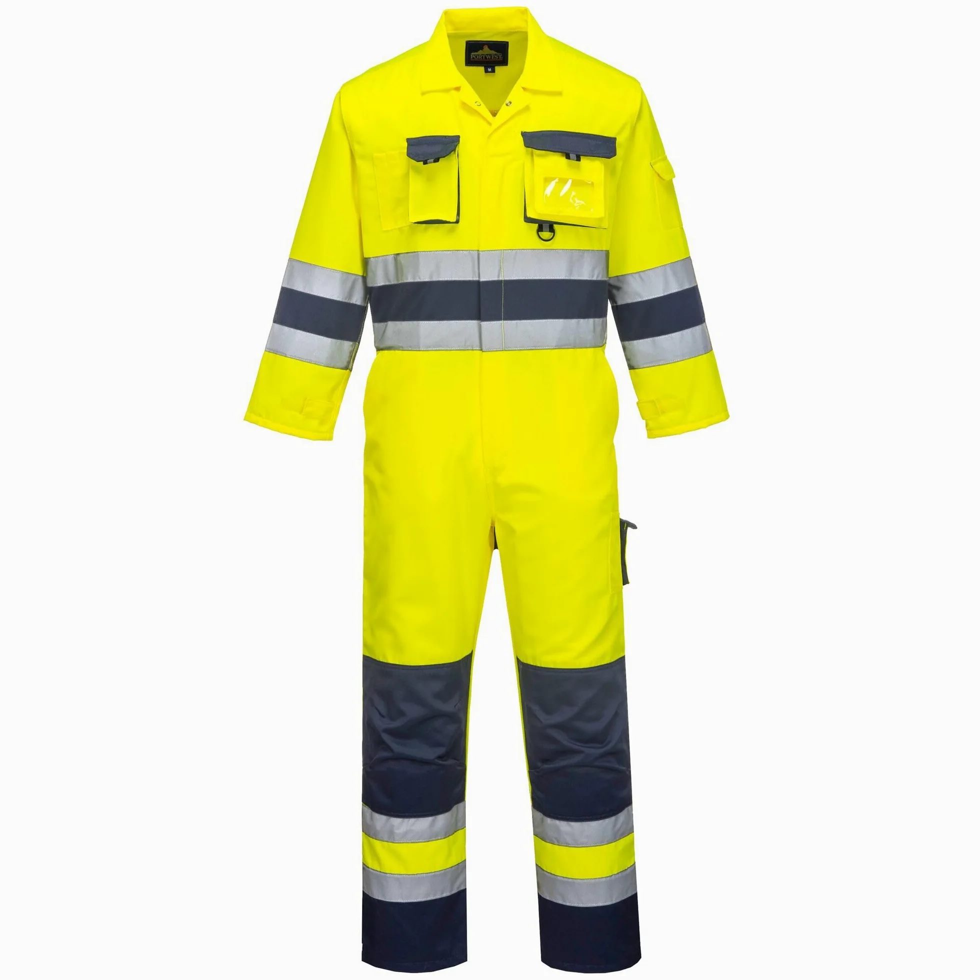 Portwest TX55 Kombinezon ostrzegawczy Nantes, Żółty/Granatowy, Rozmiar M