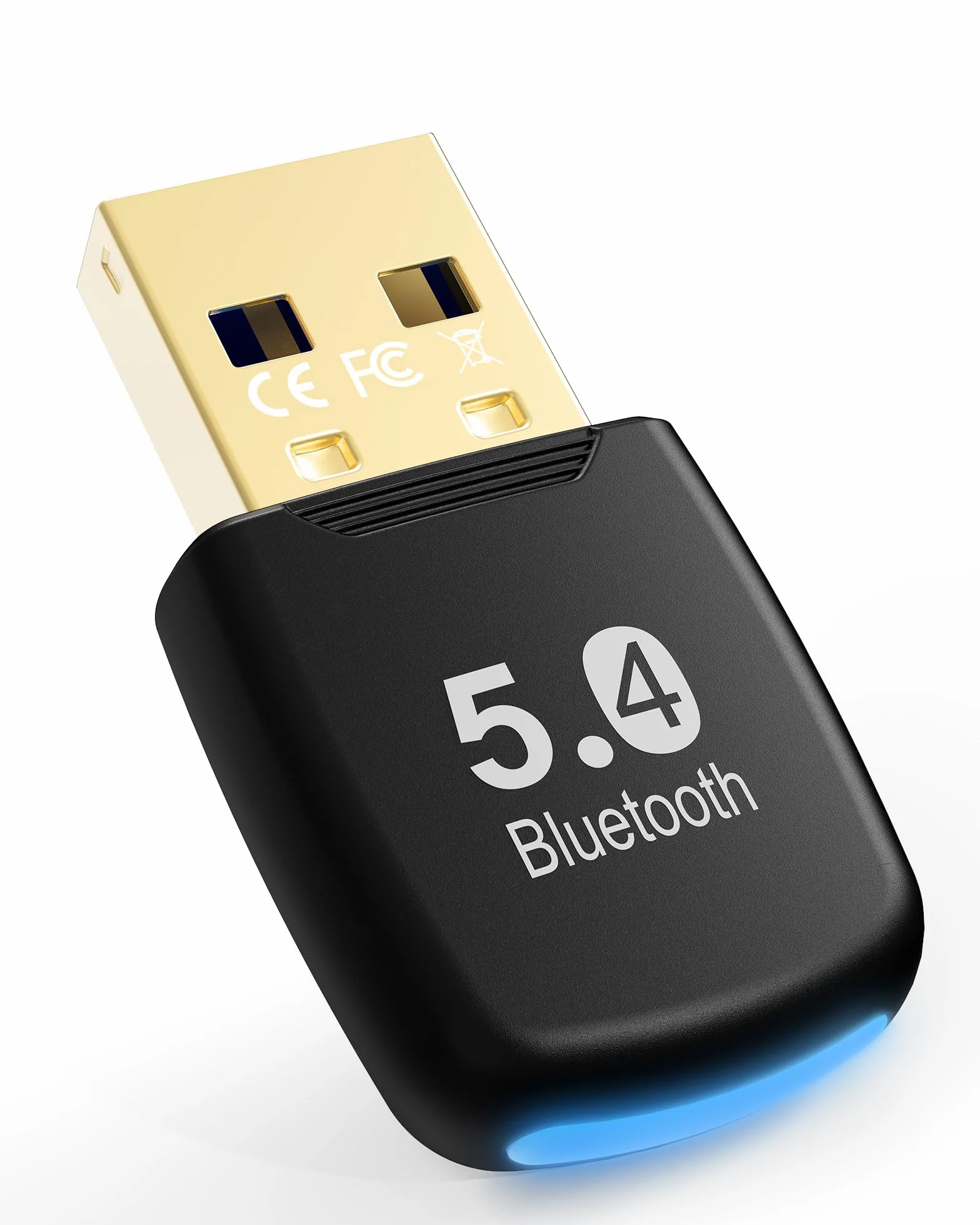 Adapter USB Bluetooth 5.4, RENGOGA Bluetooth do adaptera Dongle PC, odbiornik USB do kontrolera klawiatury myszy słuchawki dla Windows 11/10/8.1/7