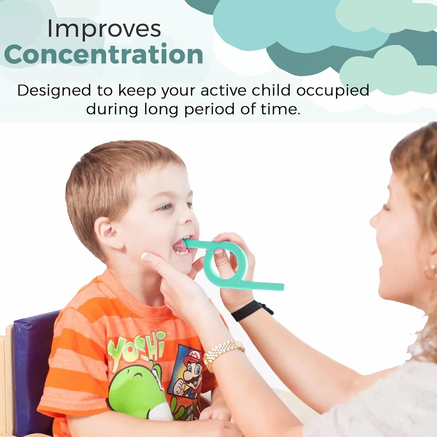 TalkTools Chewy Combo Green and Purple - Oral Motor Sensory Tool dla małych dzieci i dzieci, poprawia żucie, gryzienie i przejrzystość mowy, alternatywa dla bezpiecznej i dotykowej terapii |