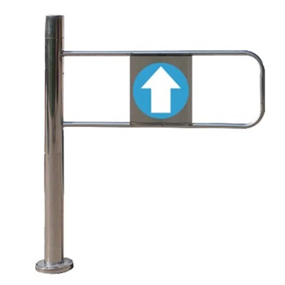 Uniwersalna metalowa bramka zabezpieczająca z funkcją obrotu do supermarketów i magazynów, automatycznie zamykana brama przemysłowa do bibliotek i sklepów (srebrna-L, 70 x 97 cm)