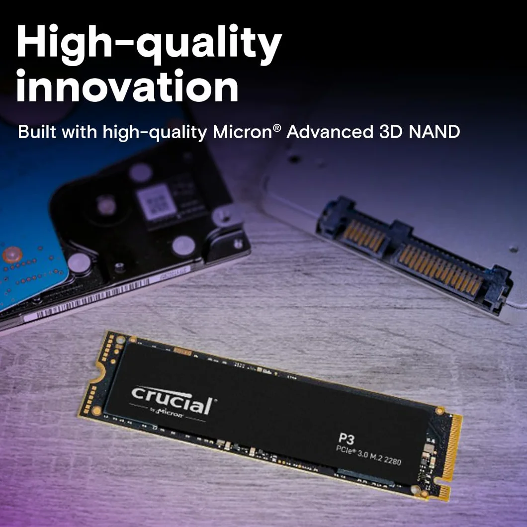 Crucial P3 4TB M.2 PCIe Gen3 NVMe wewnętrzny dysk SSD, do 3500 MB/s, CT4000P3SSD801 (edycja Acronis)