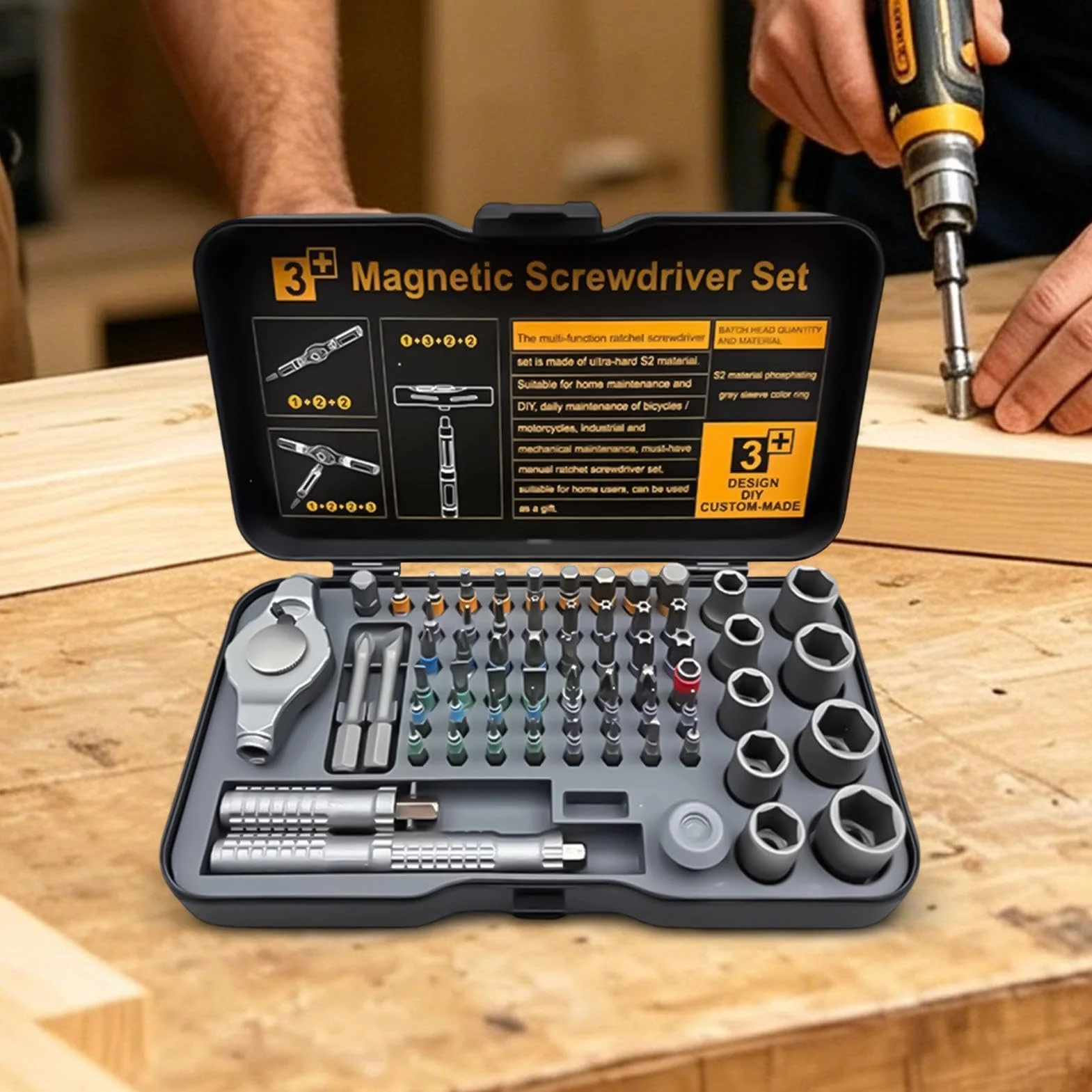 Zestaw Magnetycznych Grzechotek Śrubokrętów Precyzyjny Zestaw Narzędzi | Ergonomiczny Uchwyt Mini Zestaw Grzechotkowy Do domu, warsztatu, elektroniki, komputera, zegarka, samochodu