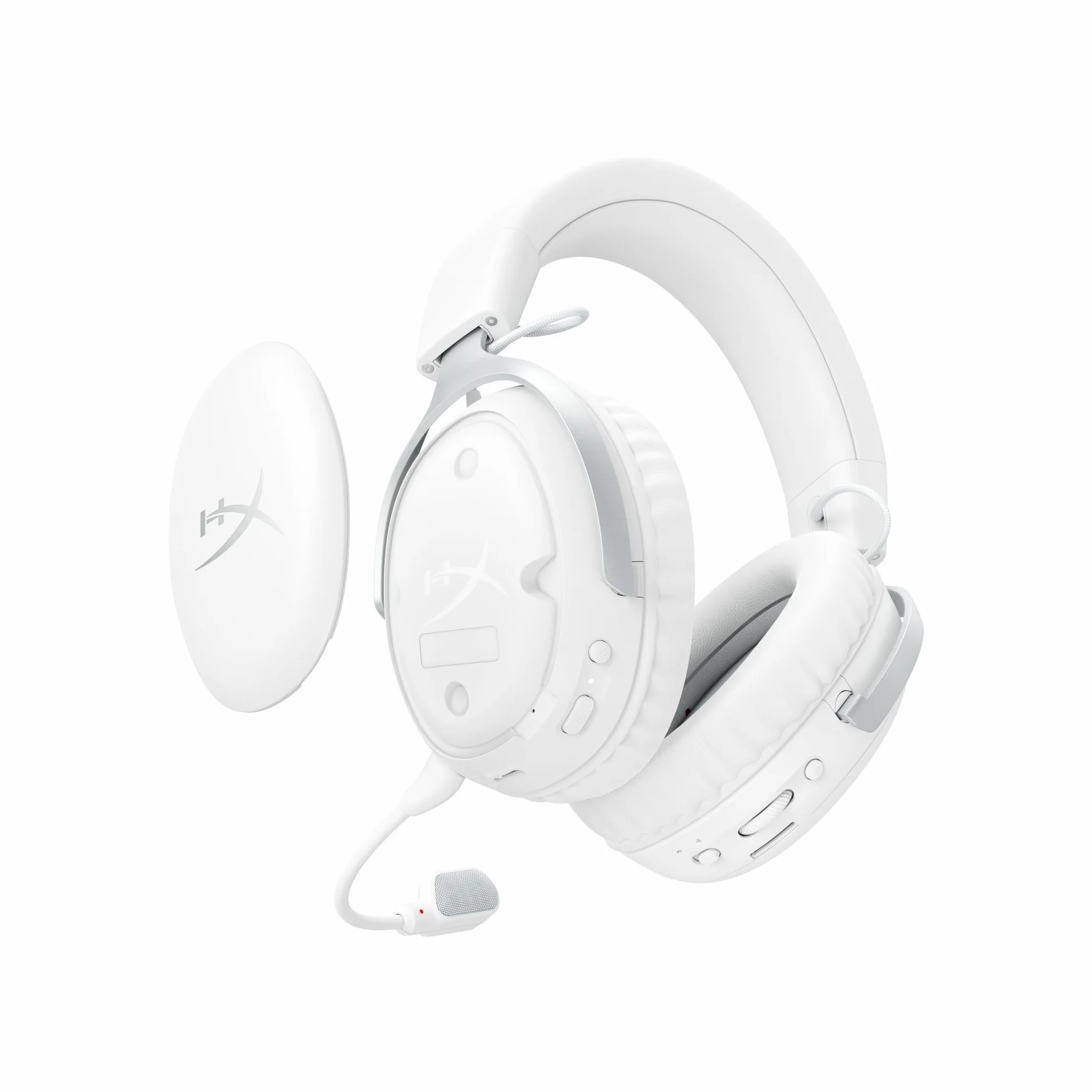 HyperX Cloud III S bezprzewodowe słuchawki do gier, Bluetooth, 2,4 GHz, PC, PS5, Xbox, sterowniki 53 mm, DTS, biały