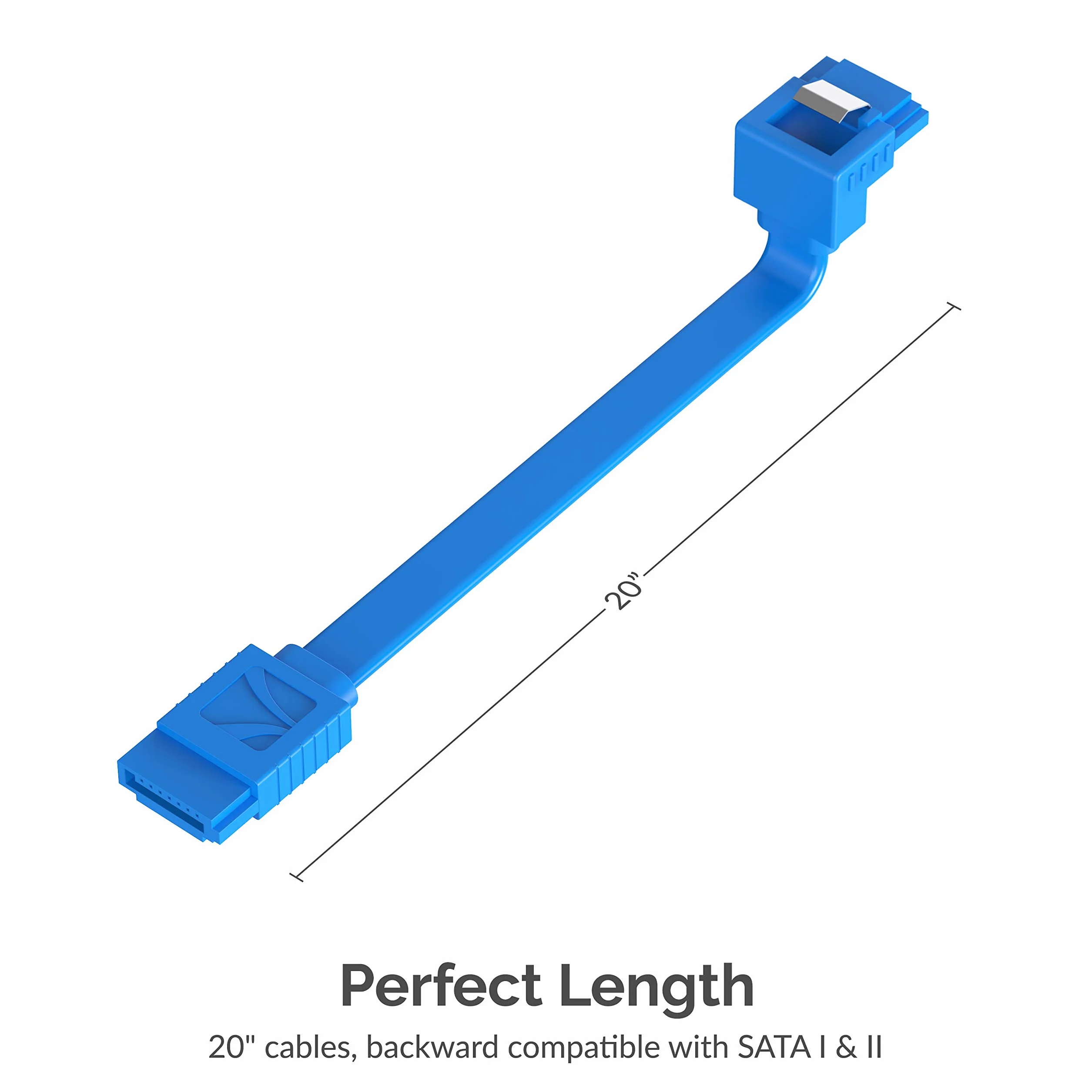 Kabel SATA 6 Gb/s SATA III 7-pinowy z zatrzaskiem blokującym do HDD SSD 3 sztuki