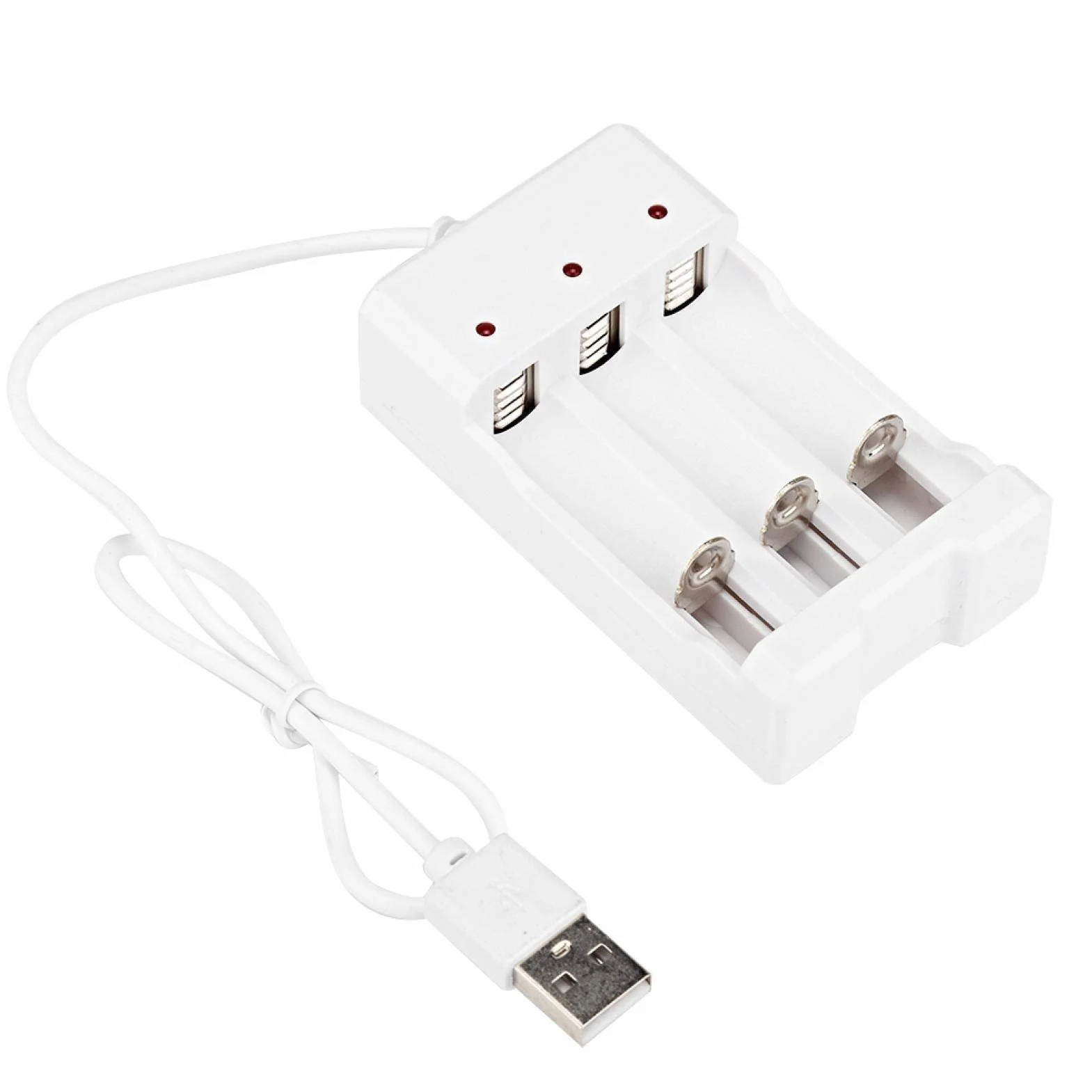 Naroote Ładowarka USB do akumulatora, ABS, z trwałym złączem USB lub przenośną baterią AA AAA do ładowania powerbanku