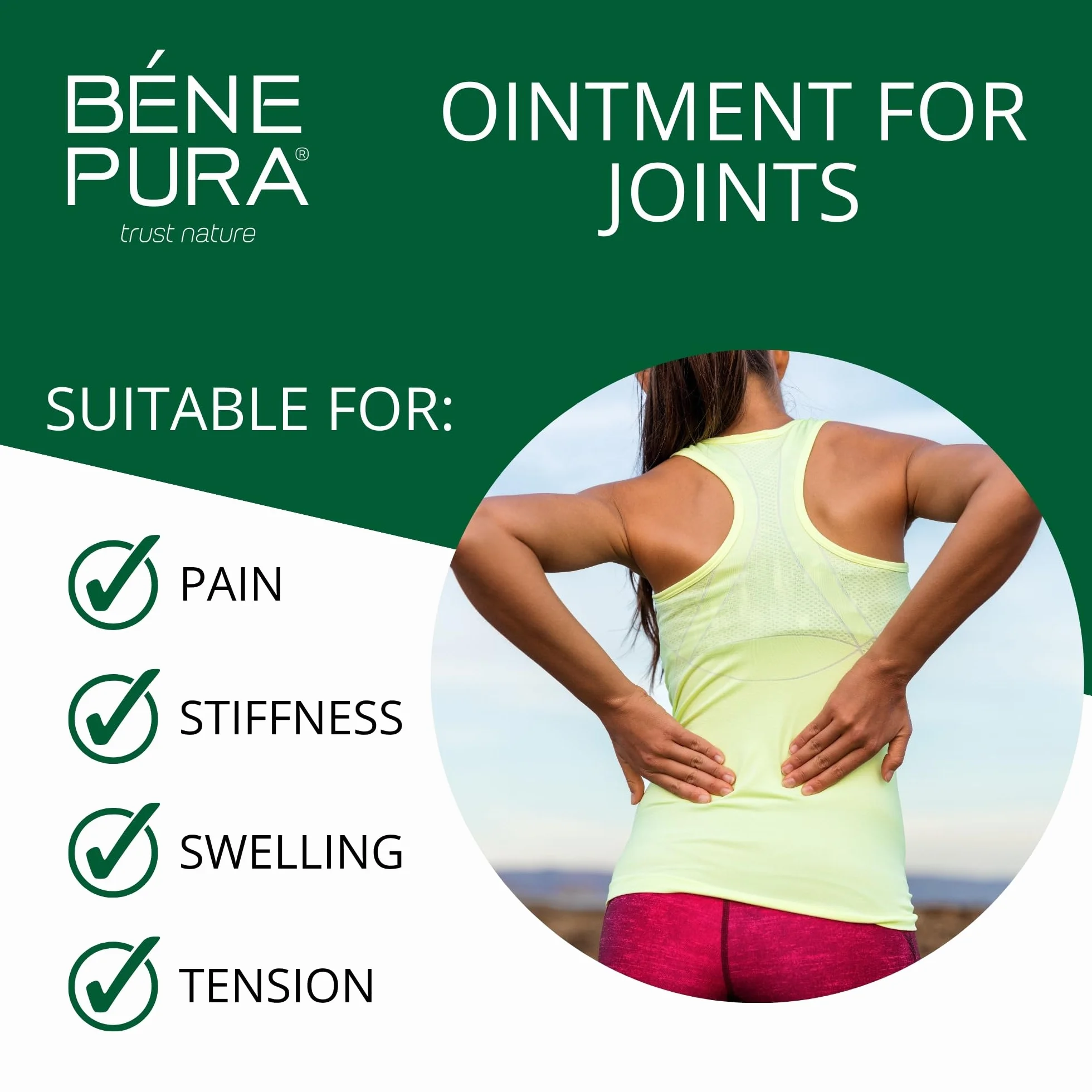 BenePura ArthroHit 2 - Naturalna maść ziołowa 40ml - żywokost i pokrzywa - łagodzi ból ścięgien stawów i mięśni - działa korzystnie na ruchliwość ciała - regeneruje komórki chrząstki