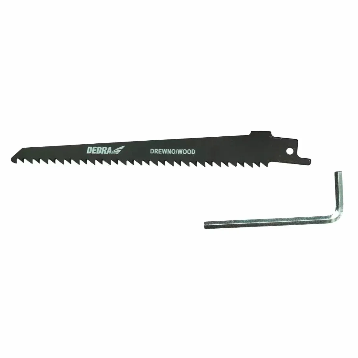 Dedra DED7061 – akumulatorowa piła szablasta 18 V z lisią ogonem, skok brzeszczotu 25,4 mm, 0–2800 skoków/min, beznarzędziowa wymiana brzeszczotu, blokada włącznika
