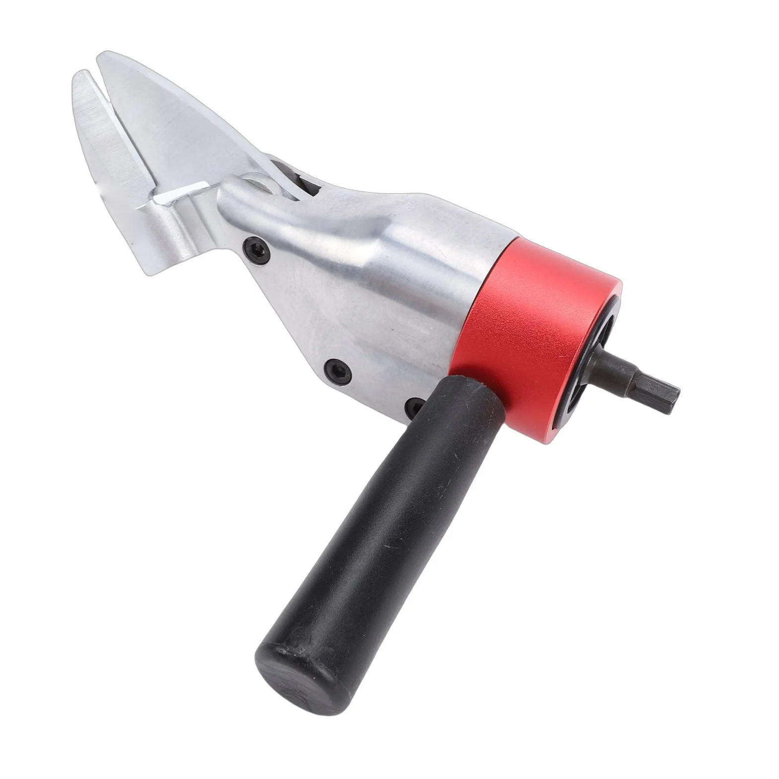 Przystawka do Nożyc do Wiertarki, Przecinarka do Blachy z Uchwytem Obrotowym 360° Narzędzie Tnące do Cięcia Blachy żelaznej z Aluminium i Miedzi, Akcesoria do Elektronarzędzi