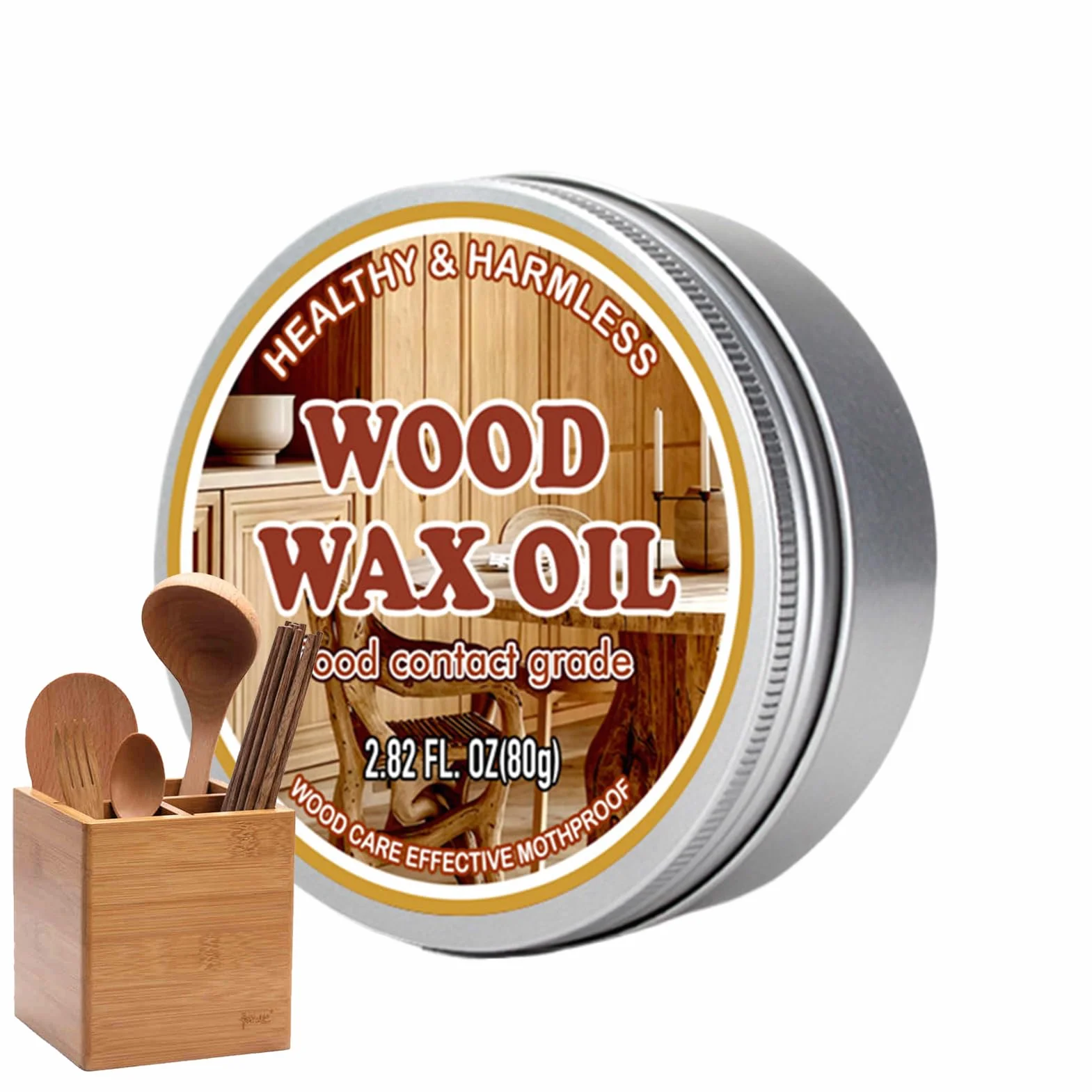 Wosk do deski do krojenia, odżywka do desek do krojenia, przenośna i ergonomiczna konstrukcja, zapobiega pękaniu, 80 g, wosk konserwacyjny do szuflad, szafek, przyborów i wielu innych