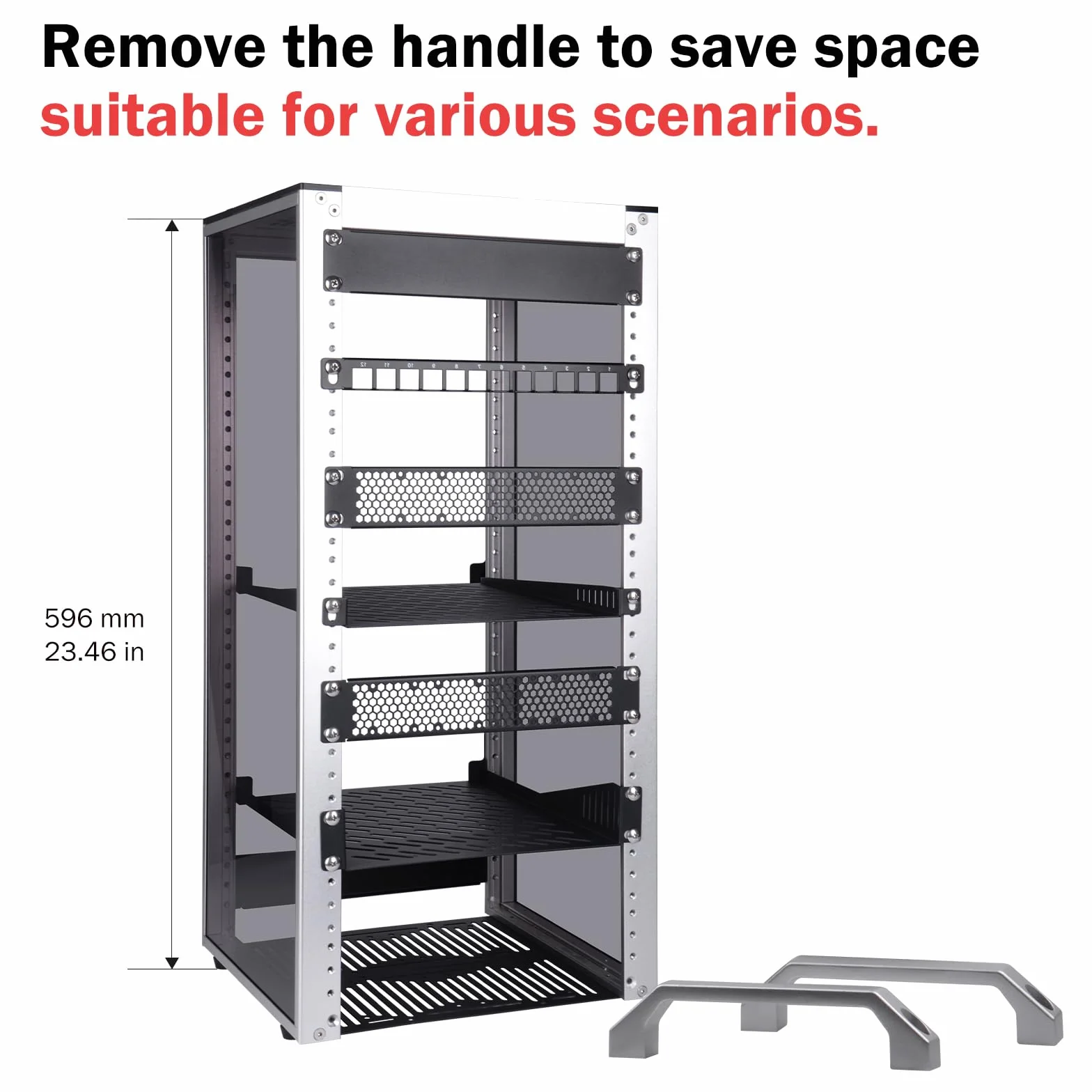 DeskPi RackMate T2 10-calowa szafa serwerowa 12U mini rack 260 mm srebrny