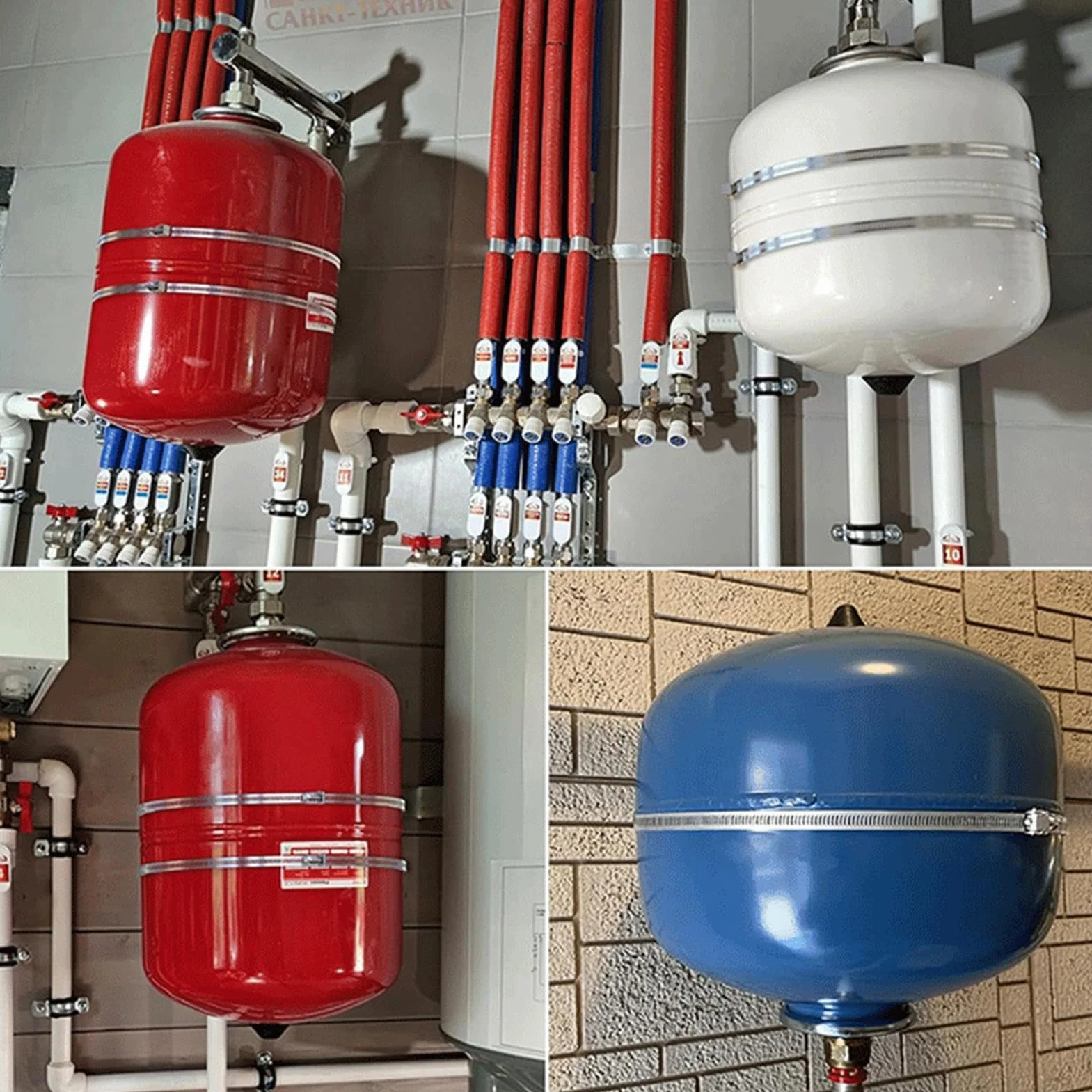 Expansion Tank Bracket, Thermal Expansion Tank Holder, Nitrogen Propane Holder for 5 Gallon or 13 Inch Diameter Pole, Sign Mounting Brackets for Larger Poles