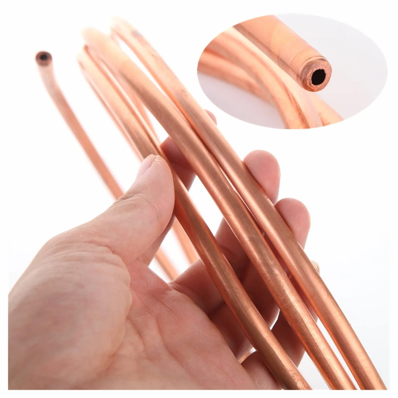 yaoqijie 10M miękka rura miedziana rura 2mm 3mm 4mm 5mm 6m & m do chłodzenia narzędzie hydrauliczne rura miedziana do generatorów kabel szynowy Switchgea lasting (Color : 2mmX0.5mm)