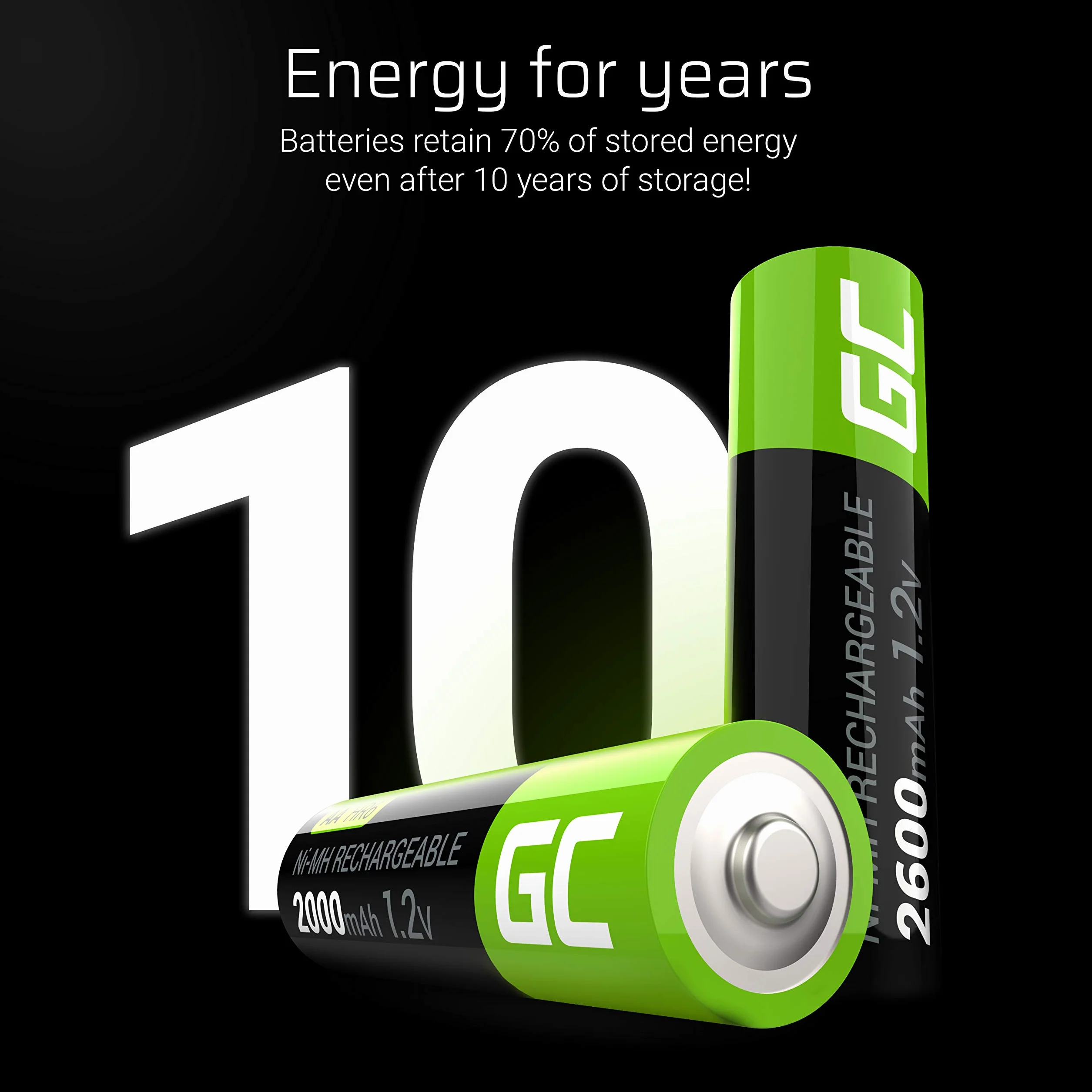 Green Cell 2x AA R6 2600mAh Ni-MH Akumulatory Paluszki