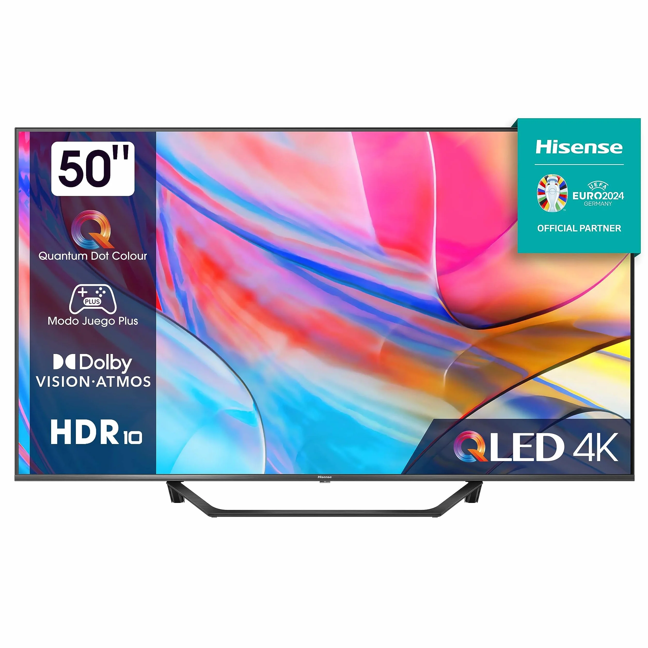 Hisense 50A7KQ QLED VIDAA Smart TV, telewizor 50 cali, z technologią Quantum Dot Colour, 60 Hz VRR, Dolby Vision, Bluetooth i HDMI, udostępnianie na telewizorze, Alexa wbudowana (2023)