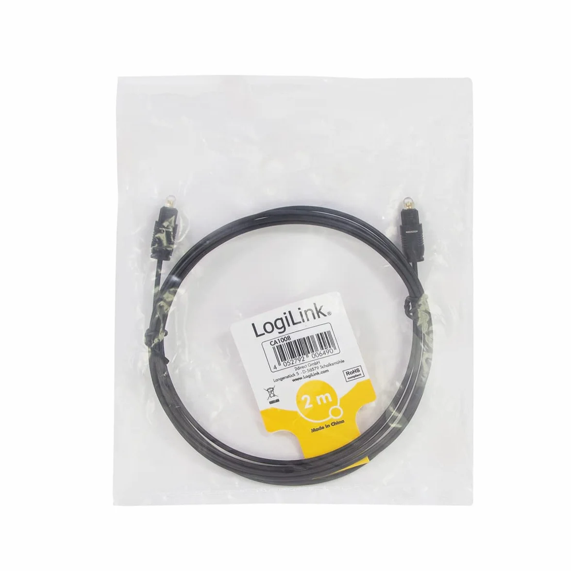 Logilink CA1008 Kabel Optyczny, Czarny, 2 m