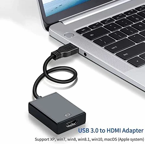 Adapter USB na HDMI USB 3.0 2.0 Audio Video do Windows PC Laptop Projektor