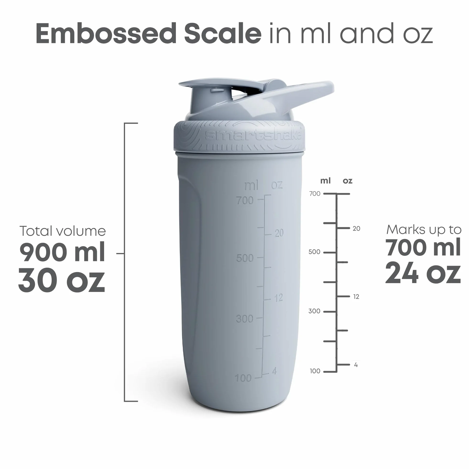 Smartshake Rockband Reforce Protein Shaker Stal nierdzewna 900 ml | 30 uncji - Szczelna zakręcana pokrywka - Bez BPA - Nieizolowana - Unisex Gym Shaker Stal nierdzewna - Metallica, Kill ‘Em All