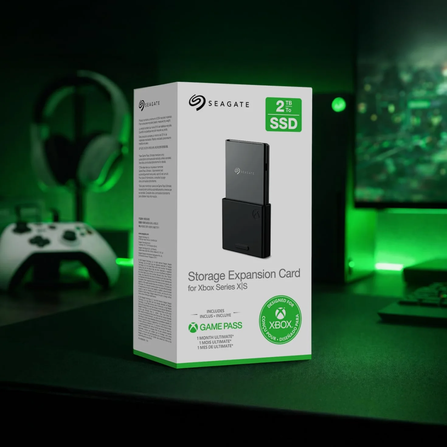 Seagate Expansion CardXbox Series X/S, 1TB, twardy NVMe SSD, Data Rescue Service (STJR1000400)