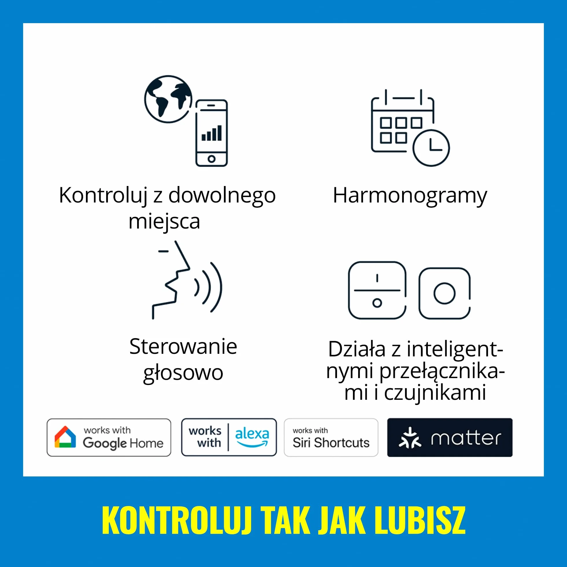 WiZ Inteligentna wtyczka Smart, Typ F, Wi-Fi, sterowanie aplikacją i głosowo, smart home