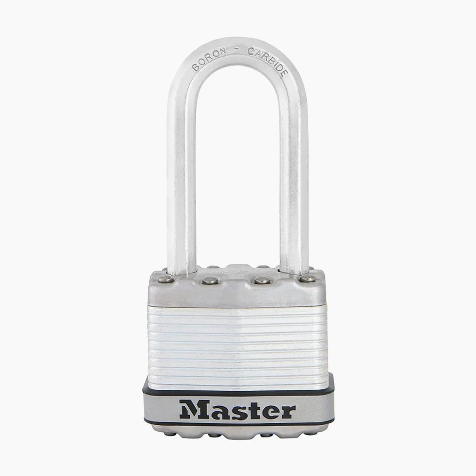 Master Lock M1XKADLHCCSEN Kłódka ze stali laminowanej Magnum, średnica 5/16 cala, 5-calowy prześwit, szekla 5 cm, szekla 5 cm