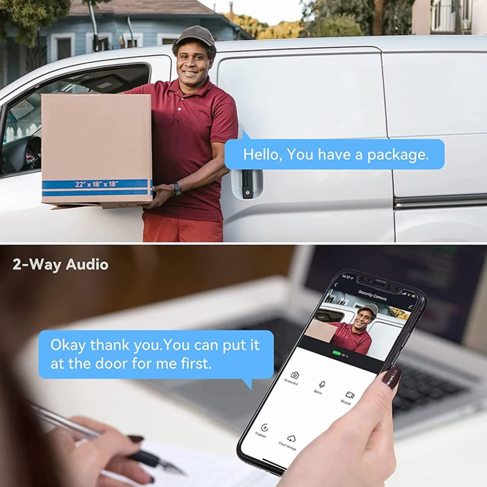 Cyfrowy wizjer do drzwi z połączeniem WiFi, 4,3-calowy ekran wyświetlacza, kamera HD 1080P, alerty wykrywania ruchu, podczerwień