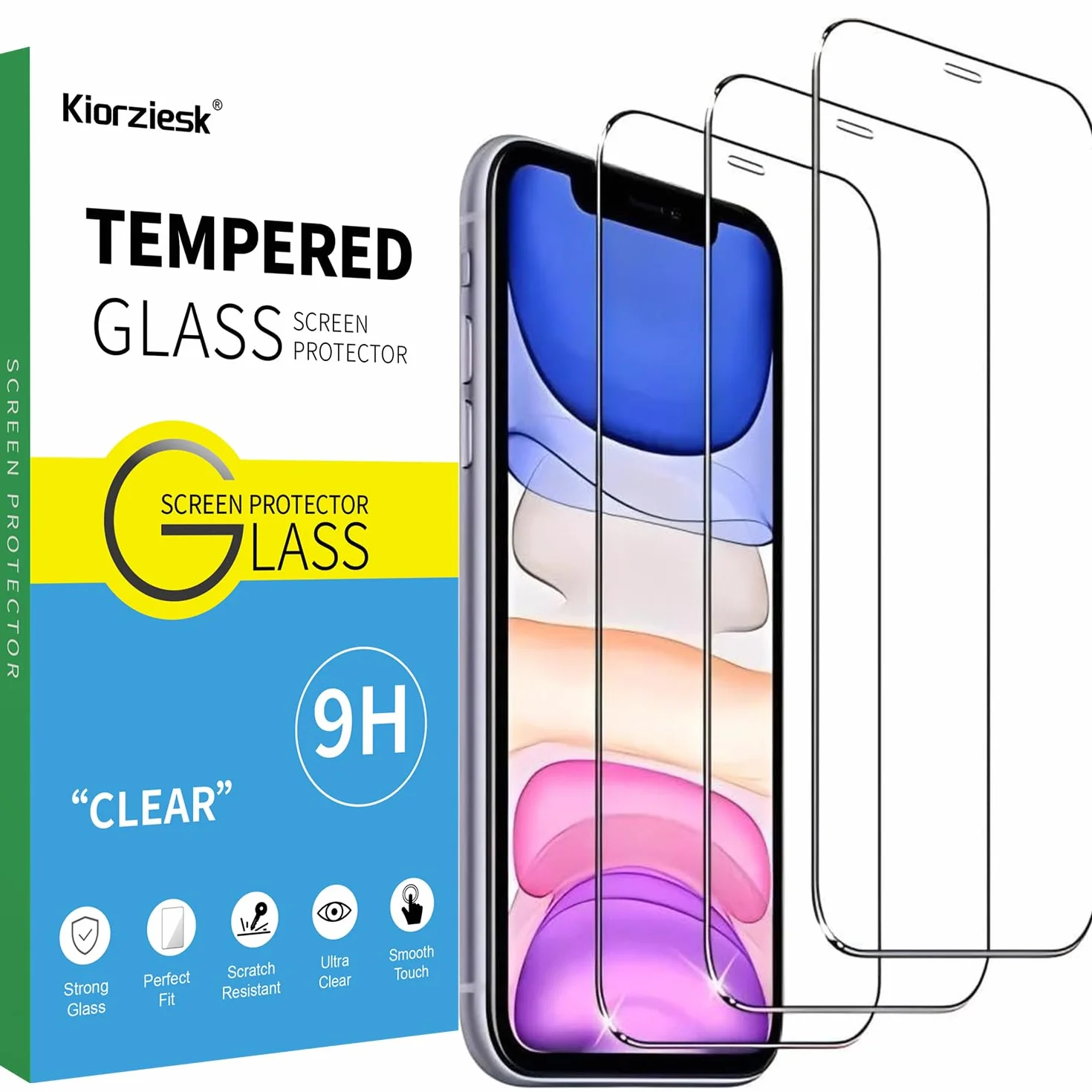 Szkło hartowane 9H do iPhone 11 i iPhone XR 6,1 cala HD