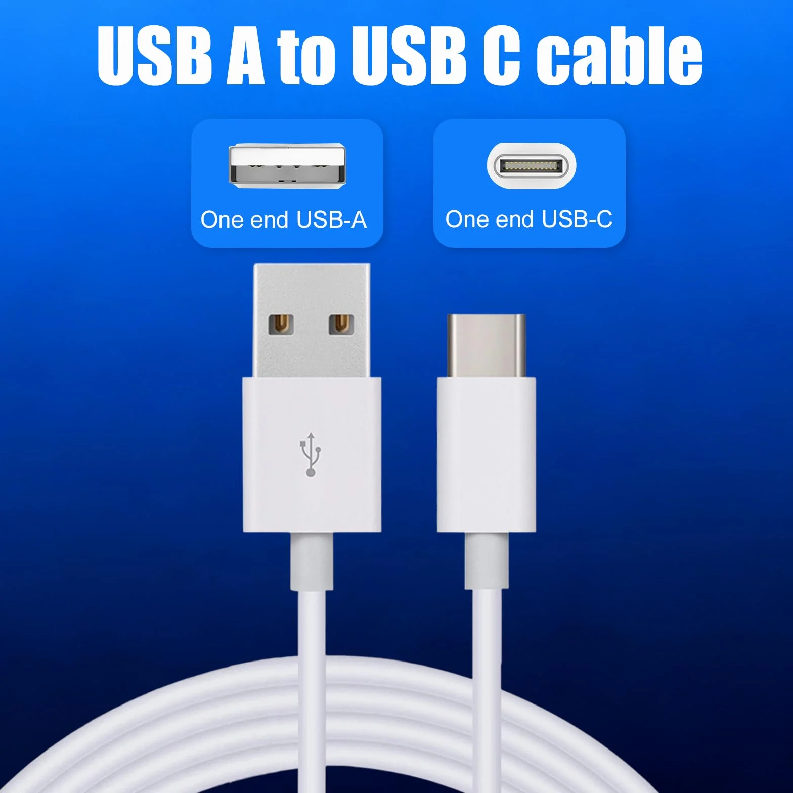 Kable USB C USB A do Typu C Ładowania dla Samsung Note 20 iPhone Seria 15 iPad Pro 2018-2023 iPad Air 4-5 Generacji