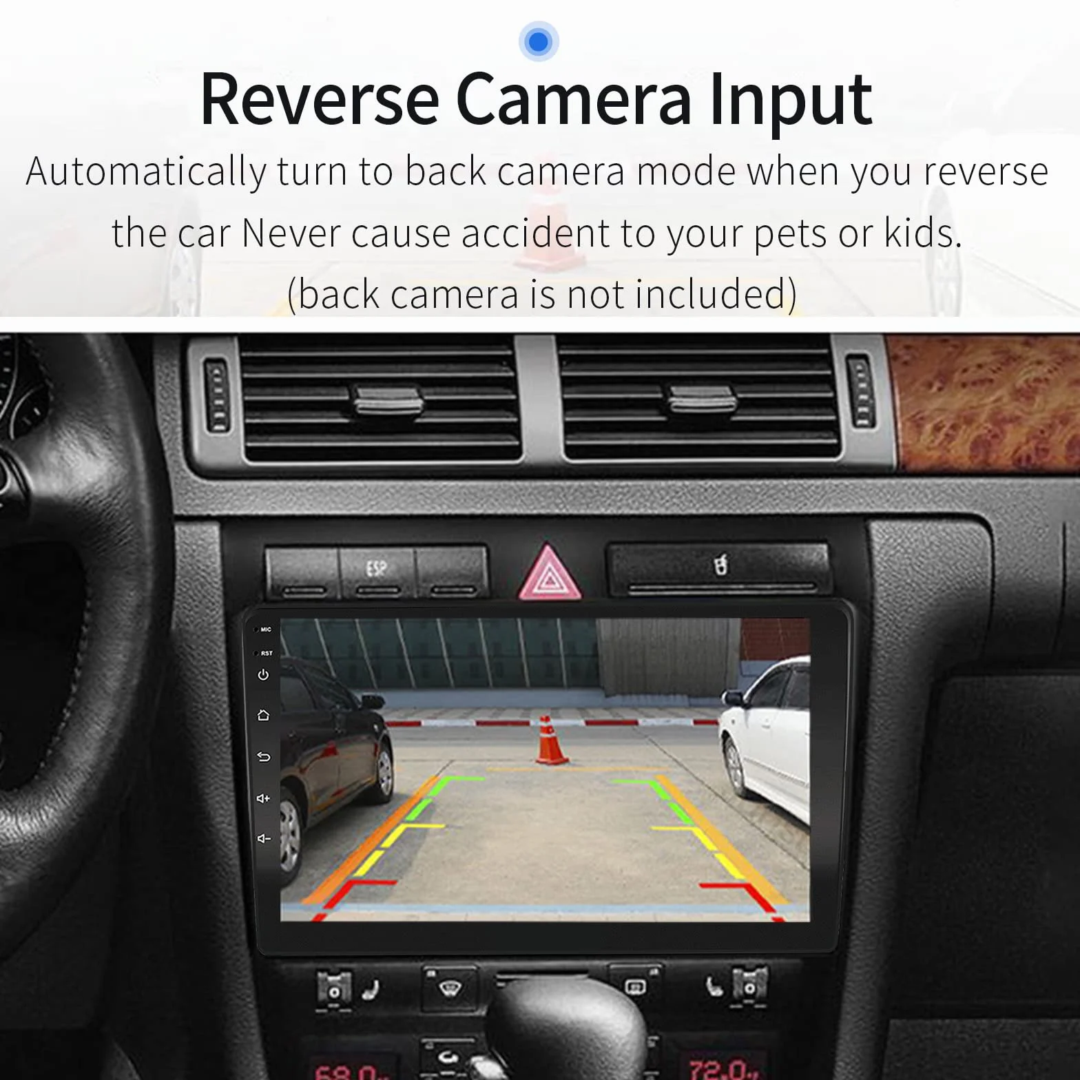 EZoneTronics Carplay Radio Android Auto dla Audi A6 C5 1997-2004 S6 1999-2004 9-calowy ekran dotykowy GPS Nawigacja Bluetooth USB Wifi 1G RAM 32G ROM