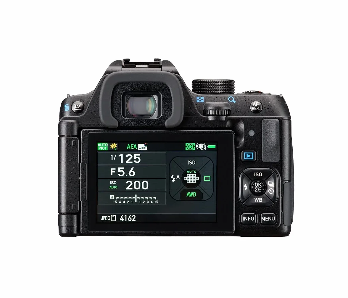 PENTAX KF korpus lustrzanki cyfrowej APS-C odporny na kurz warunki atmosferyczne ruchomy ekran LCD czarny