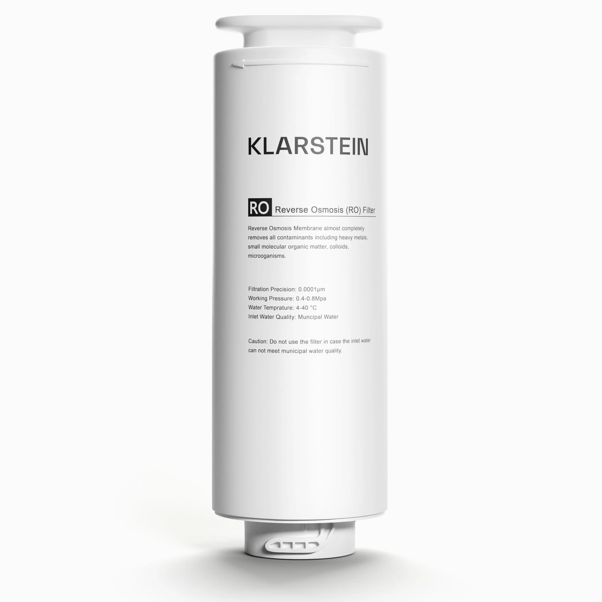 Klarstein RO-System Filtr zapasowy do wody z kranu, Filtr do systemu odwróconej osmozy, Trwałość 24 miesiące, Kompatybilny z PureLine 600GPD, 1x podzlewowy wkład filtra wody, Membrana RO