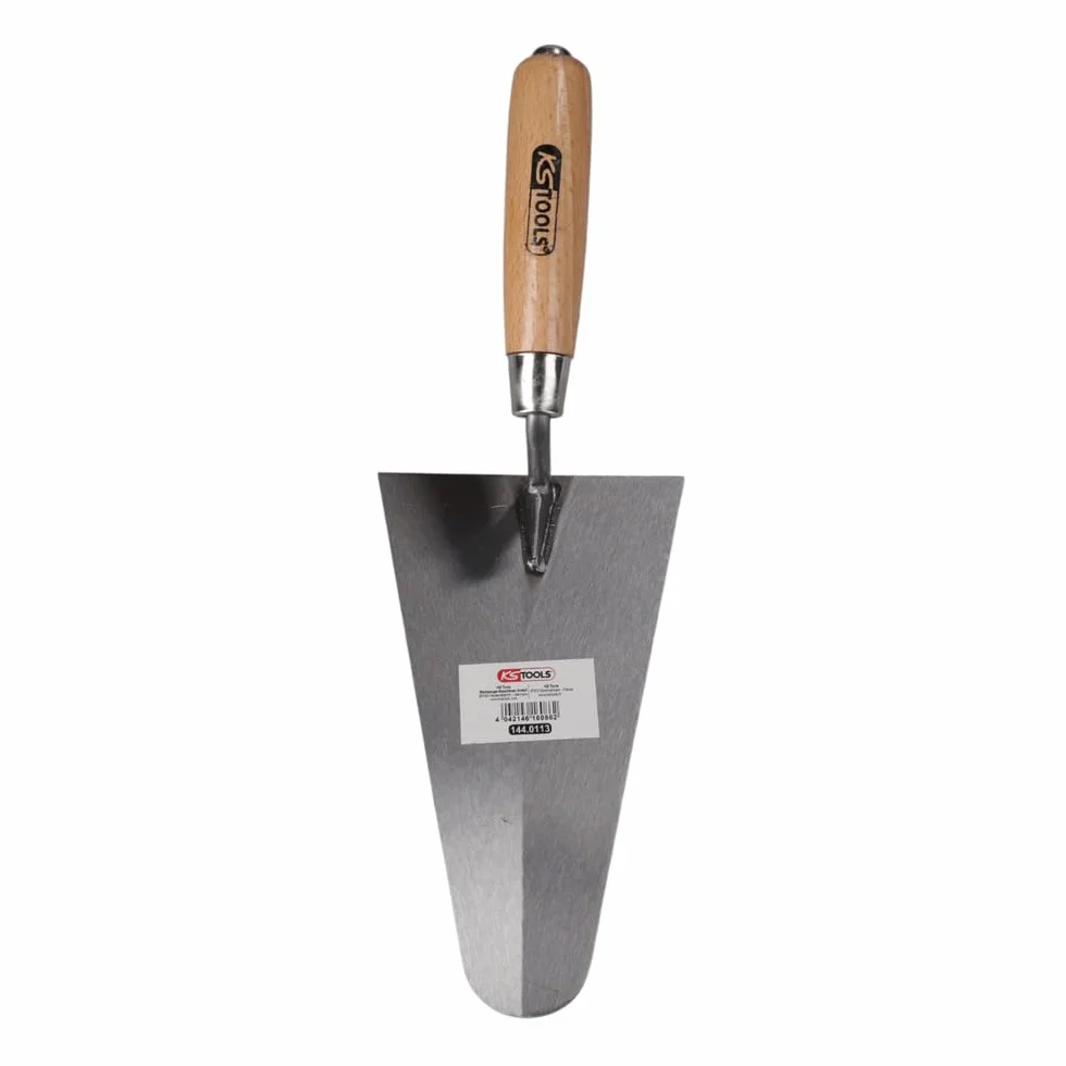 KS Tools 144.0113 Stuckateurkelle, okrągła, 200 mm, z drewnianym uchwytem